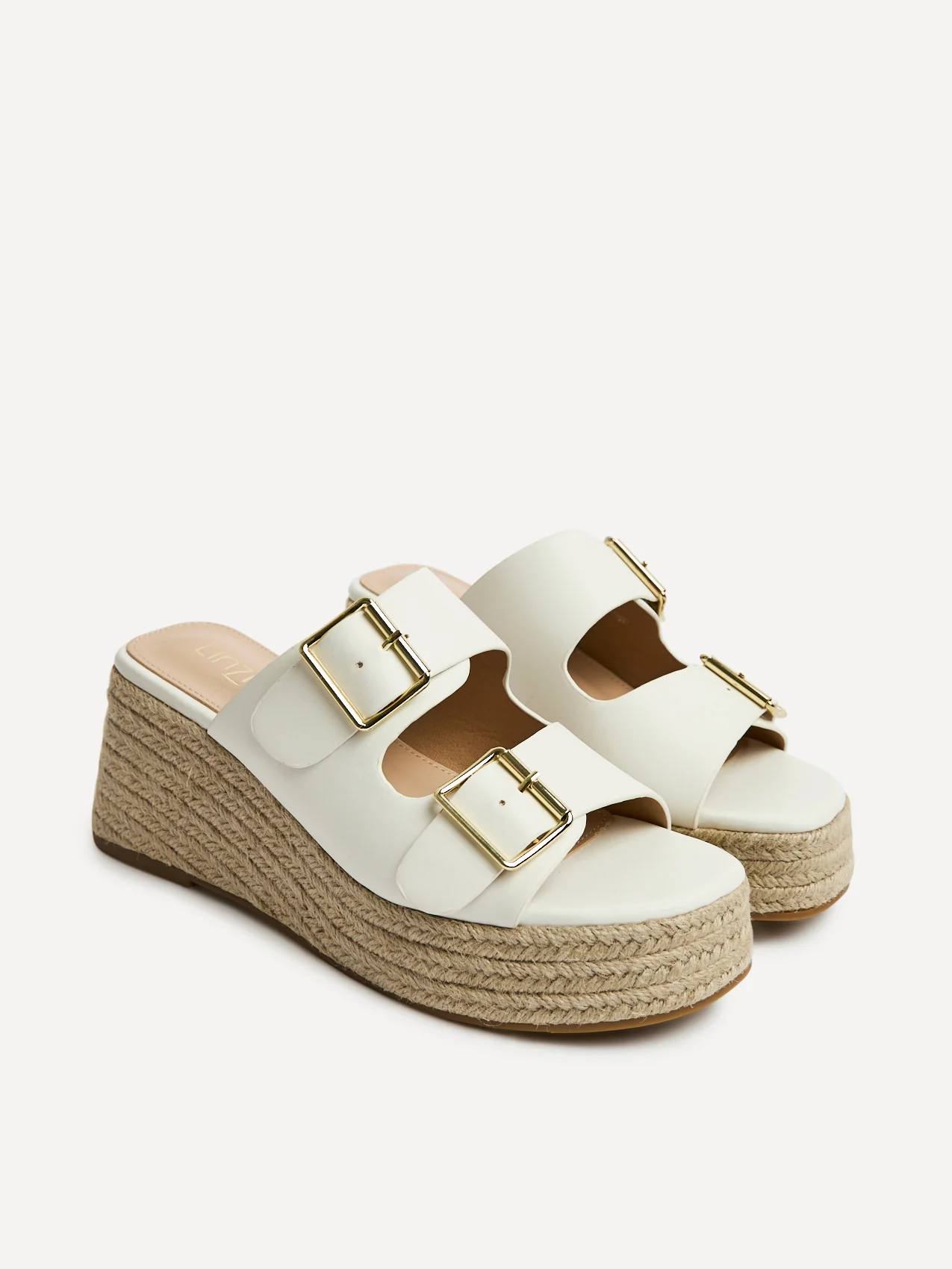 Impact White Espadrille Wedge Mules - Image 5