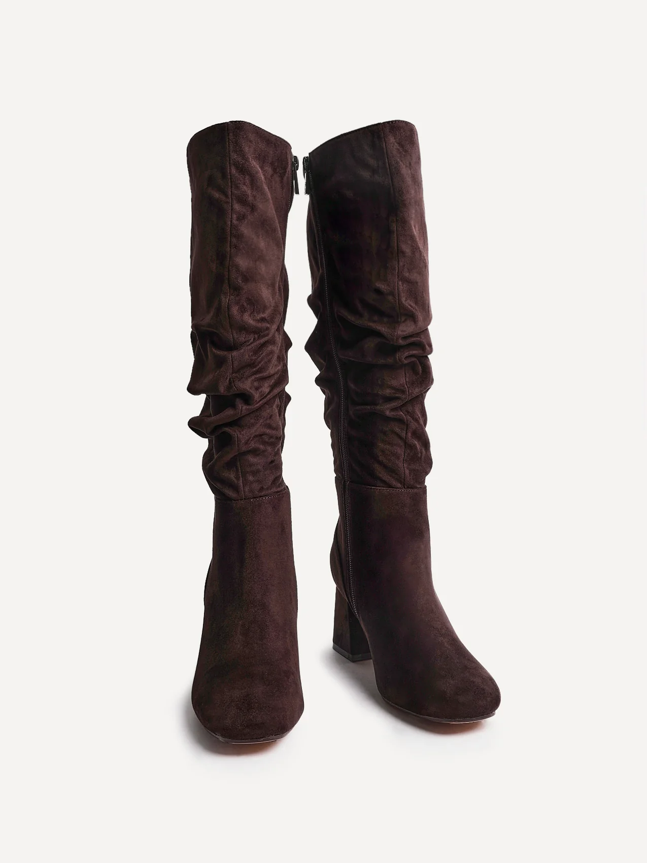 Inferno Wide Fit Brown Long Heeled Boots - Image 3