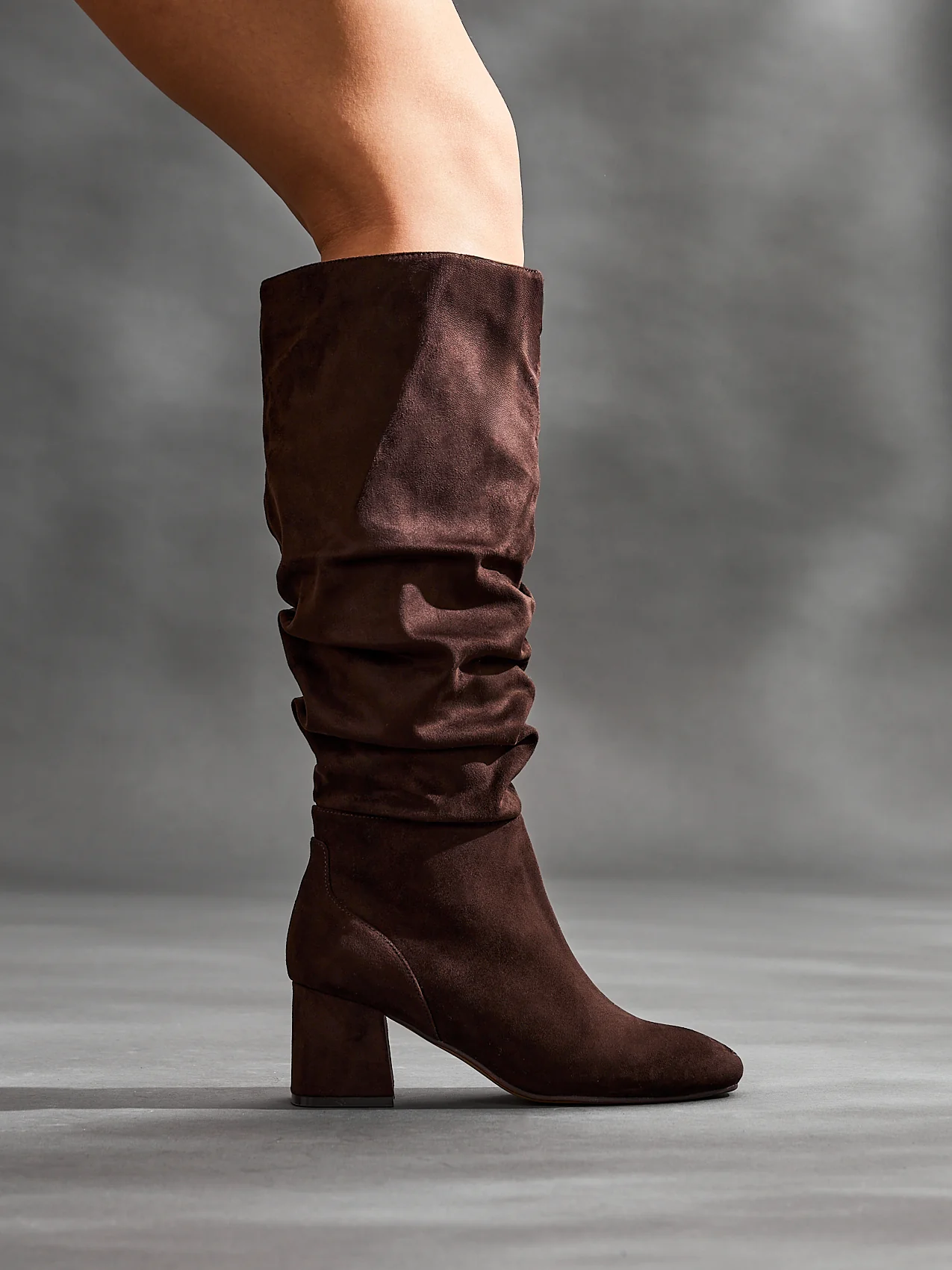 Inferno Wide Fit Brown Long Heeled Boots - Image 7