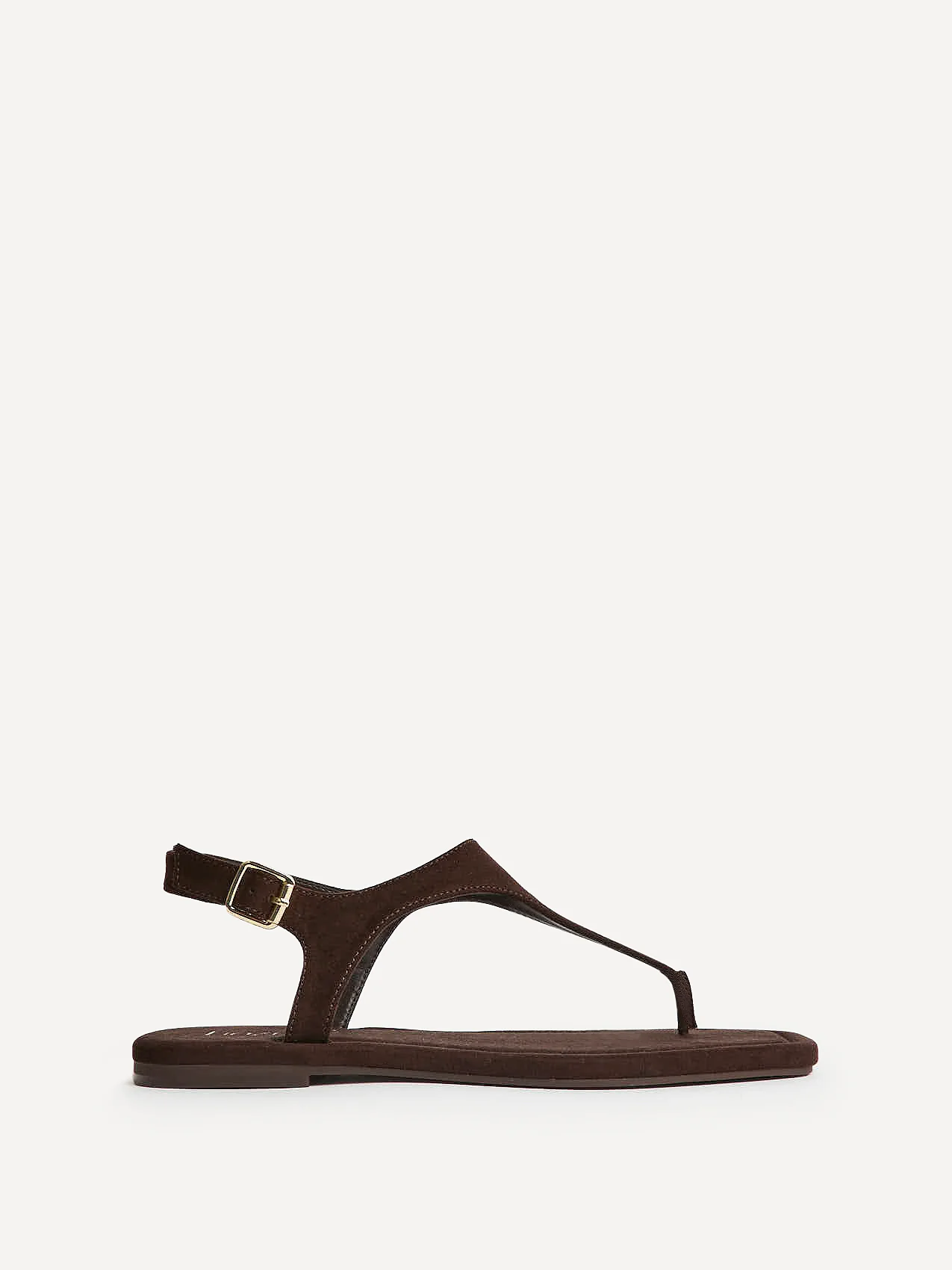 Intent Brown Faux Suede Flat Sandals - Image 2