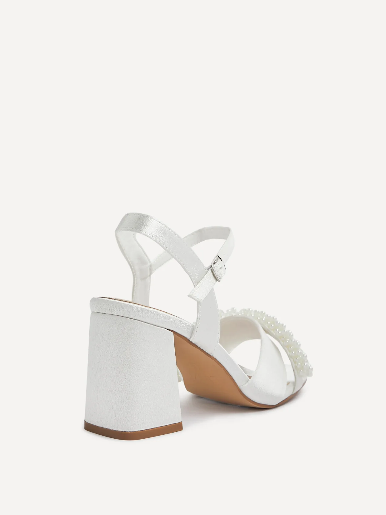 Iris Bridal Satin Pearl Embellished Heels - Image 5