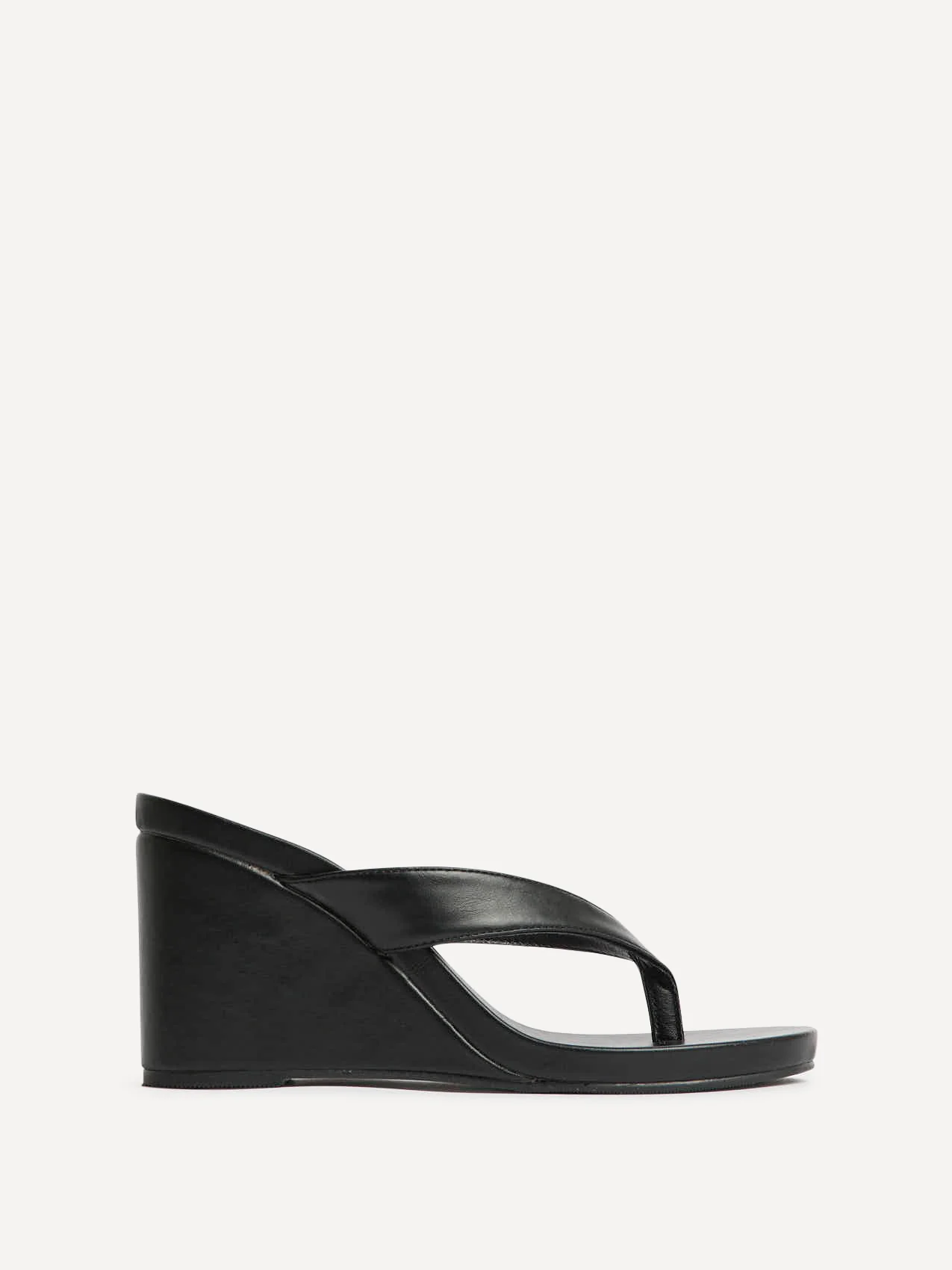 Joia Black Wedge Mules - Image 2
