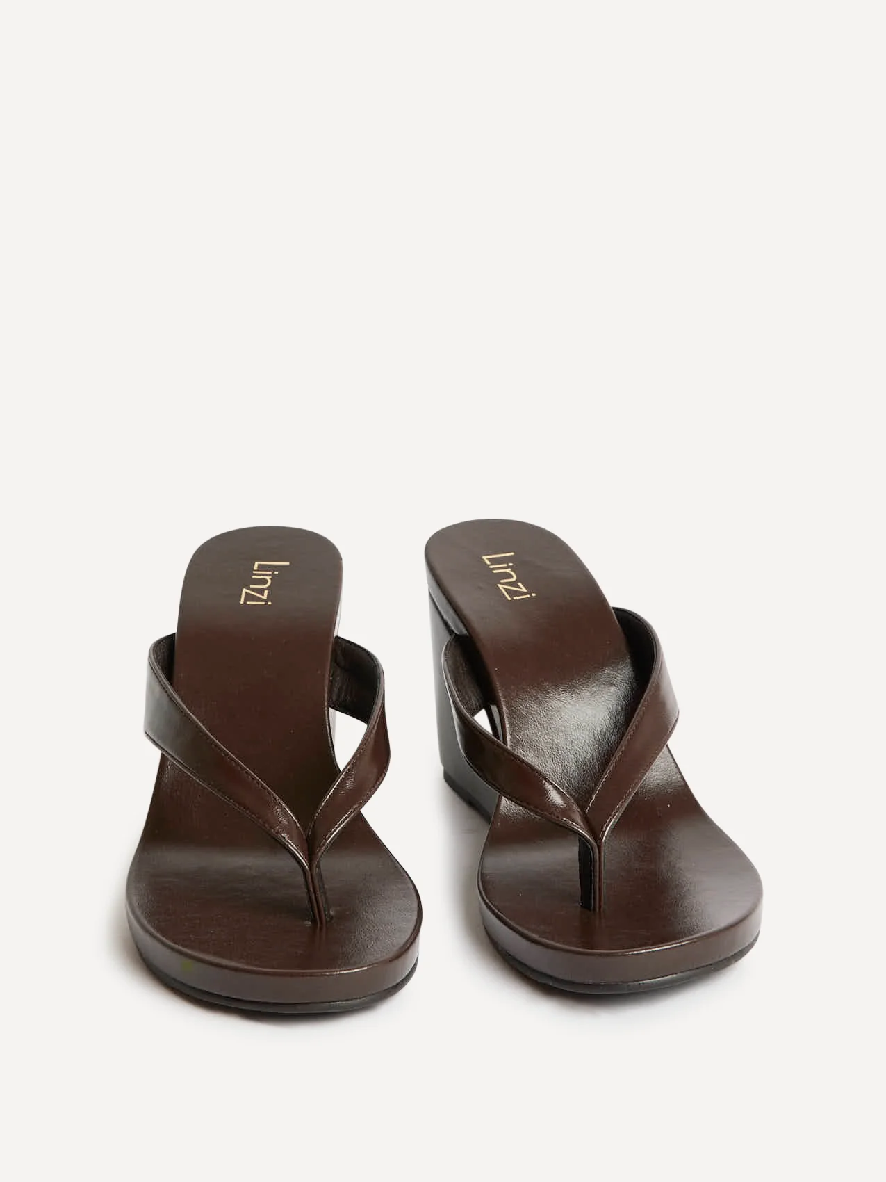 Joia Brown Wedge Mules - Image 3
