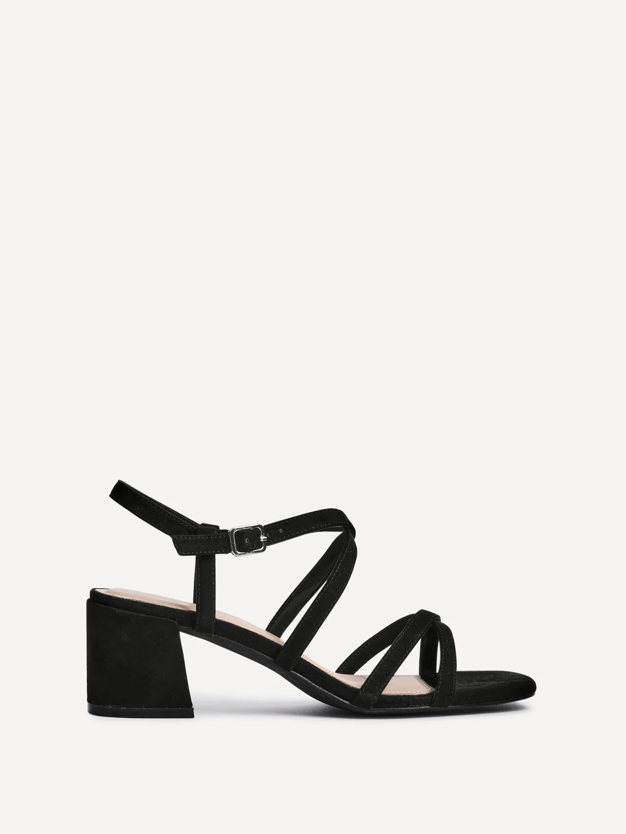Jovanna Black Strappy Heeled Sandals - Image 2
