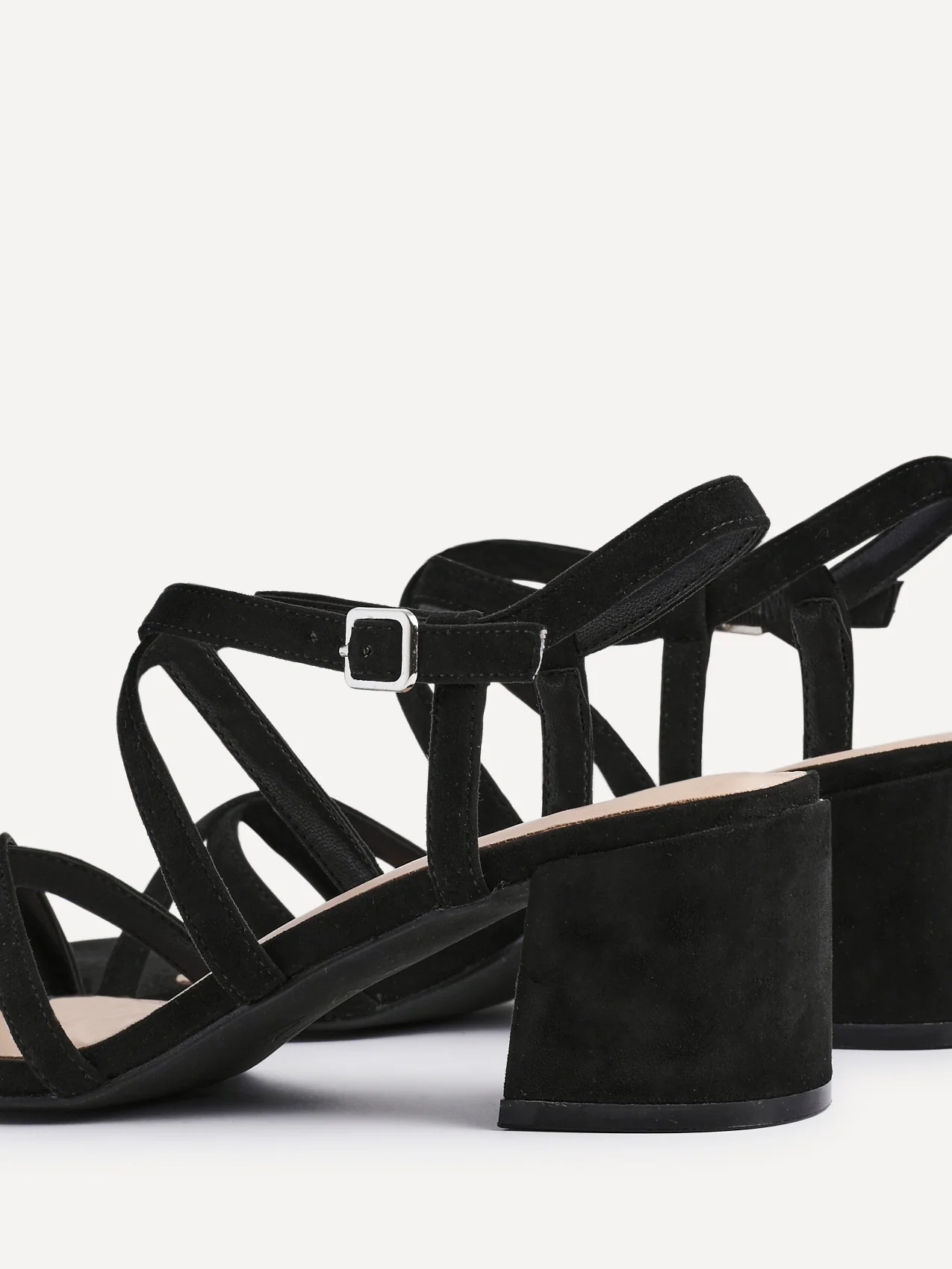 Jovanna Black Strappy Heeled Sandals - Image 5