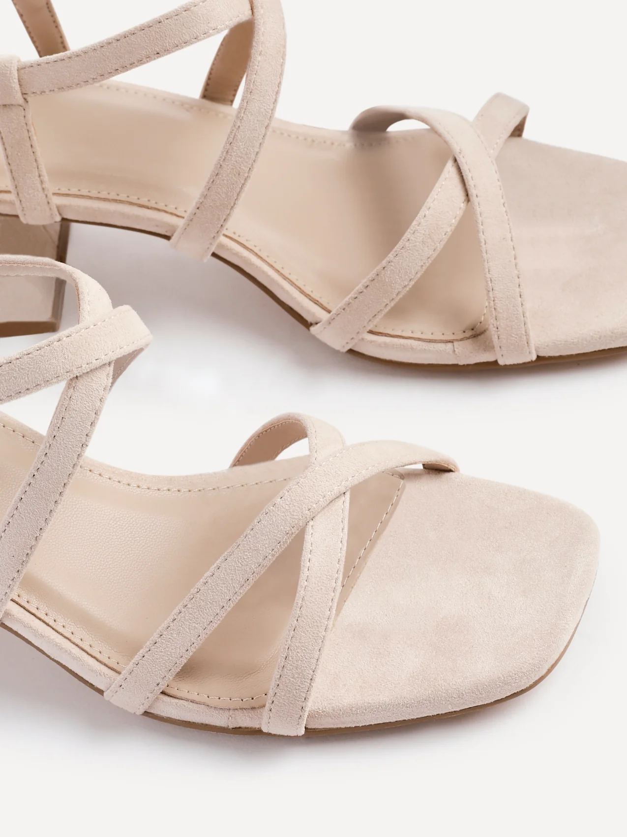 Jovanna Nude Strappy Heeled Sandals - Image 3