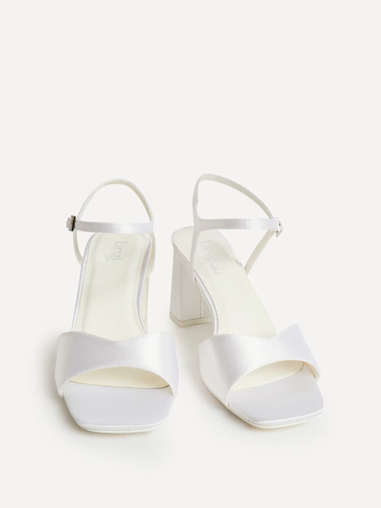 Juliette Bridal Ivory Satin Block Heeled Sandals - Image 3