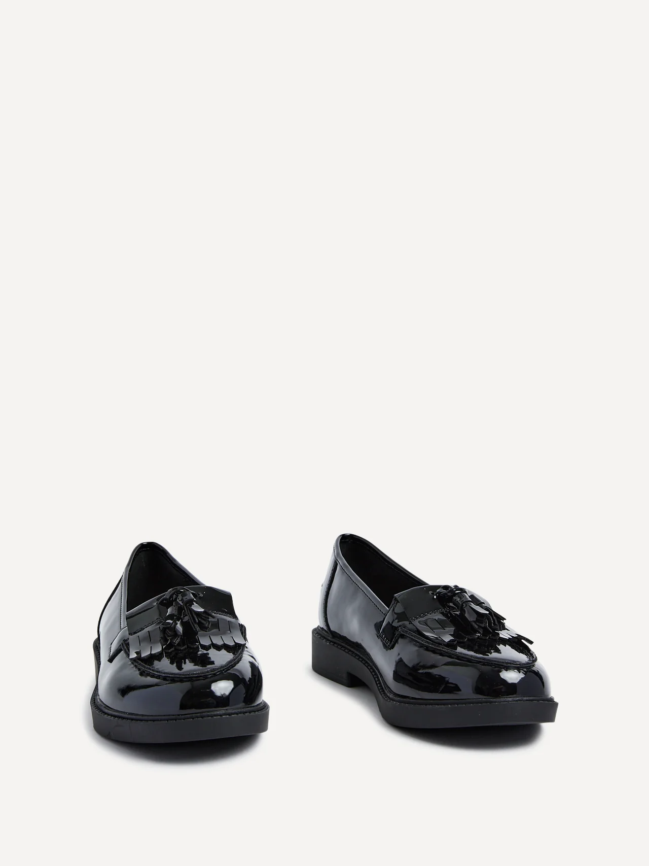 Kassidy Wide Fit Black Patent Loafers - Image 3