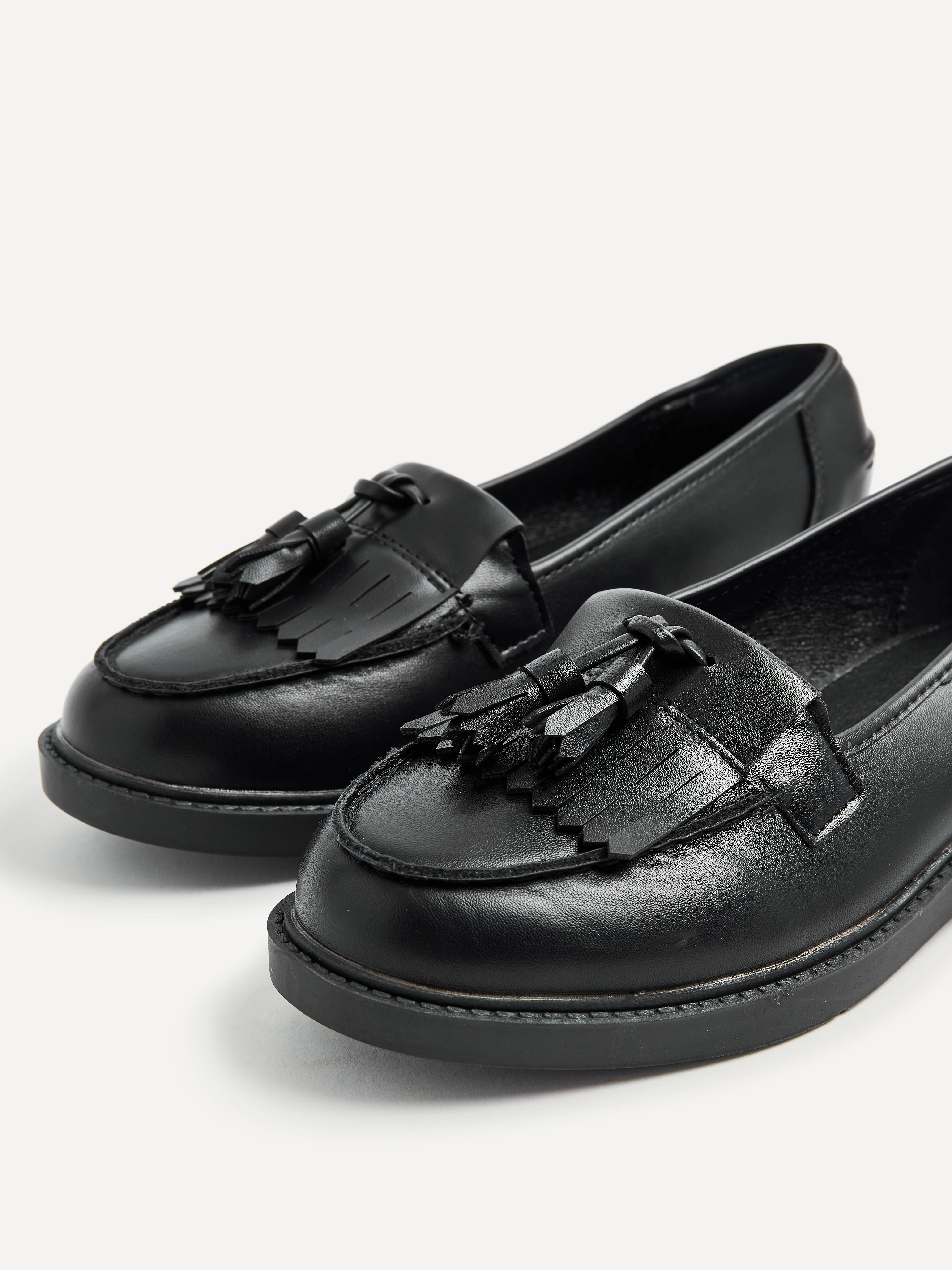 Kassidy Wide Fit Black Faux Loafers - Image 4