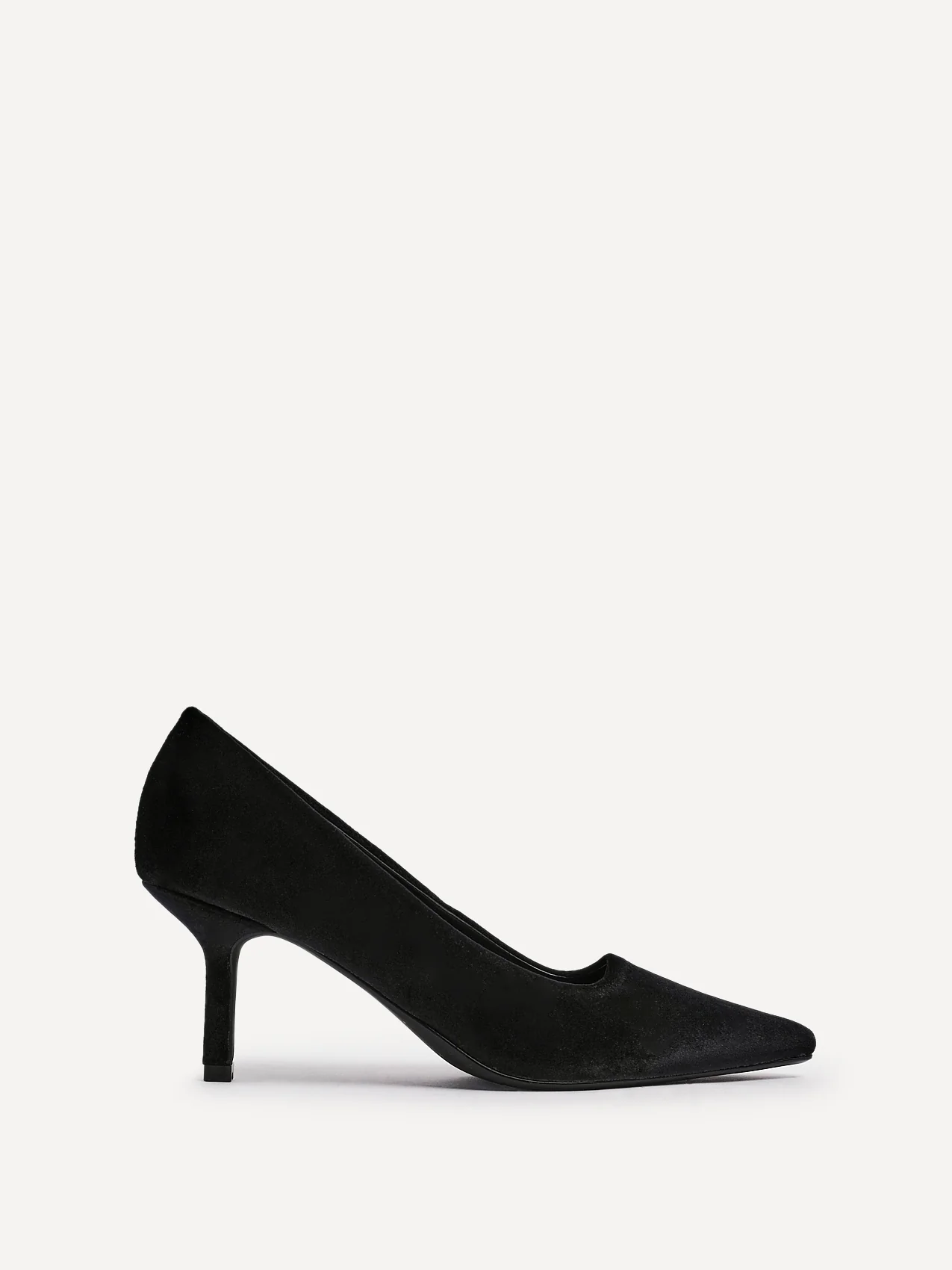 Kat Black Velvet Classic Court Heels - Image 2
