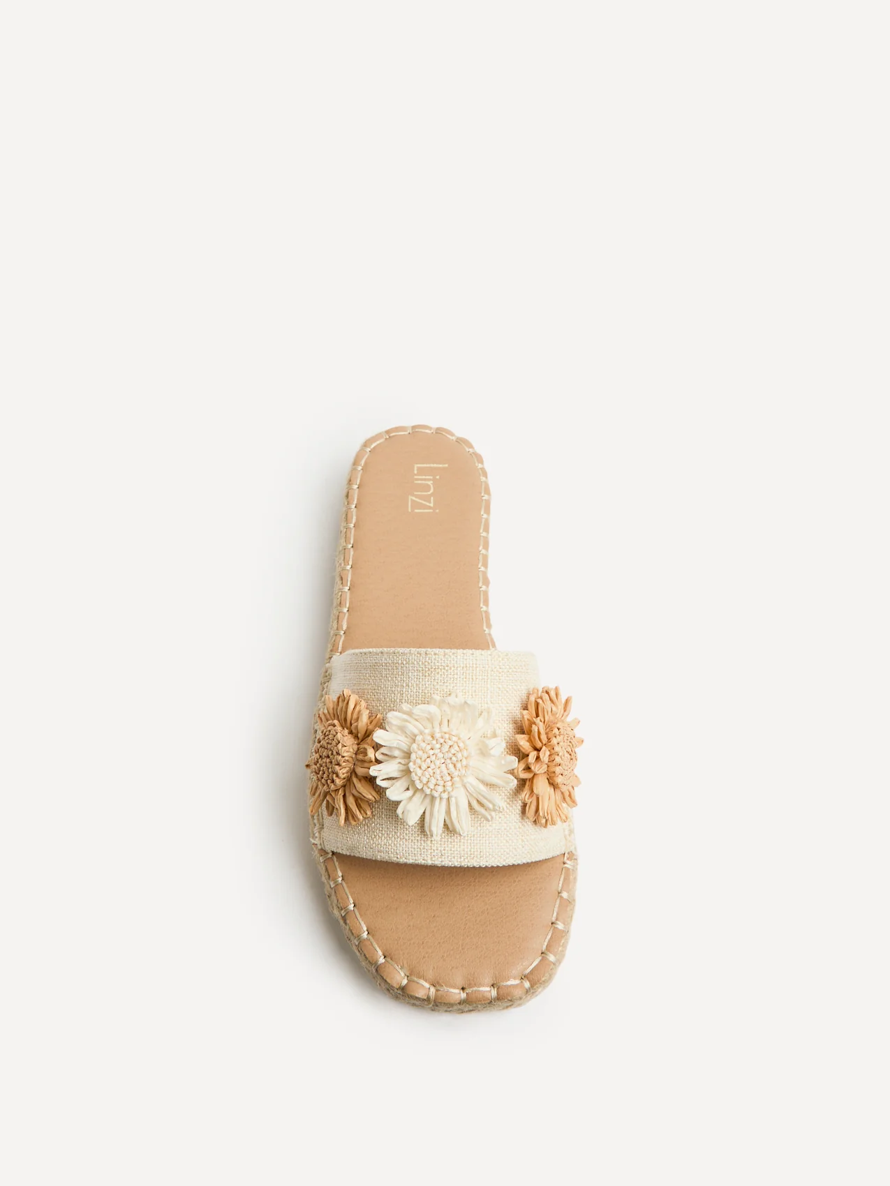 Kelani Ivory Raffia Sliders - Image 4