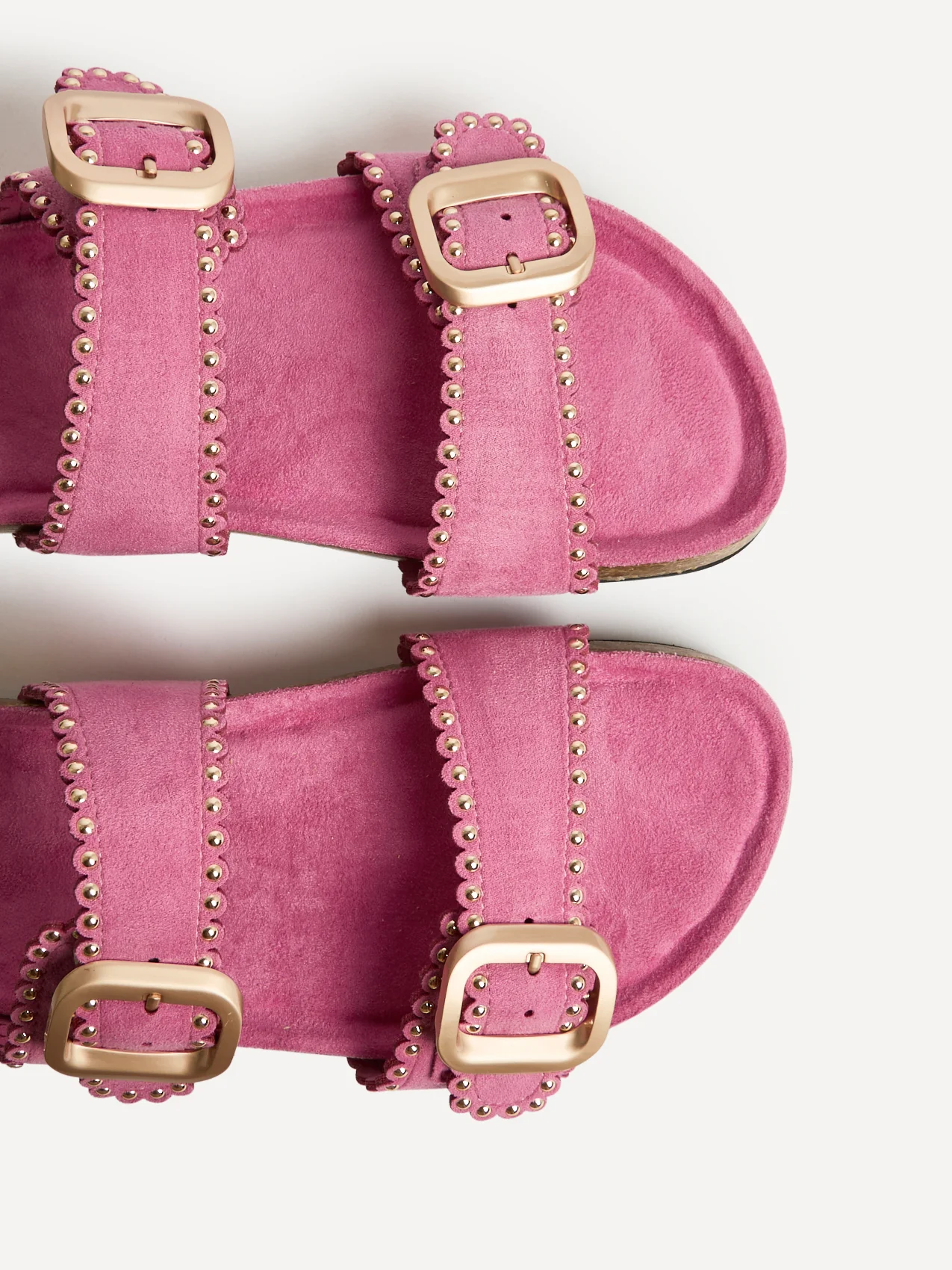 Kelsie Fuchsia Double Buckle Sandals - Image 5