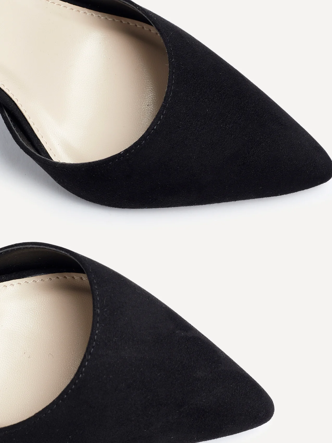 Lavora Wide Fit Black Faux Suede Court Heels - Image 5
