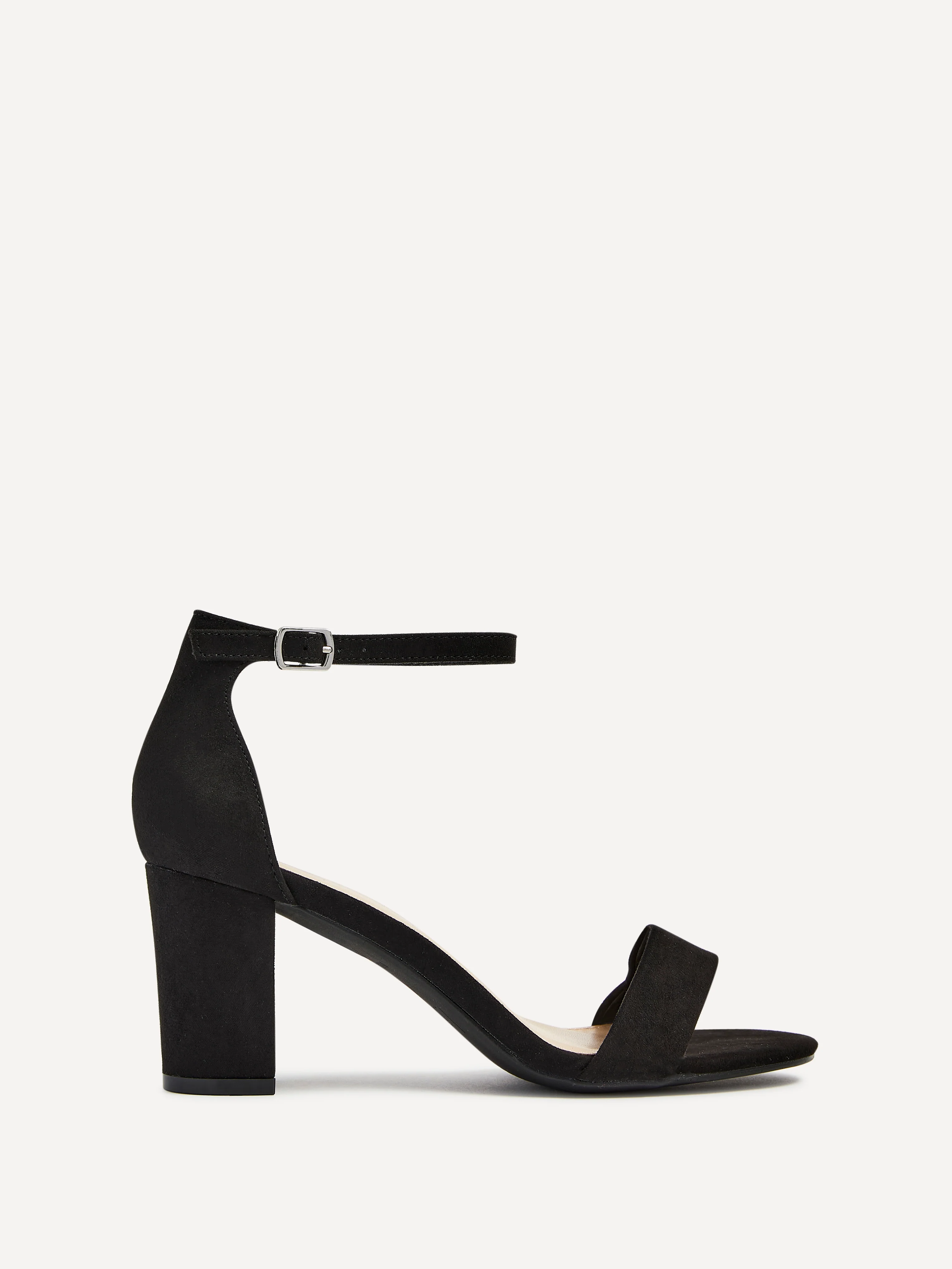 Legacy Wide Fit Black Faux Suede Block Heels - Image 2