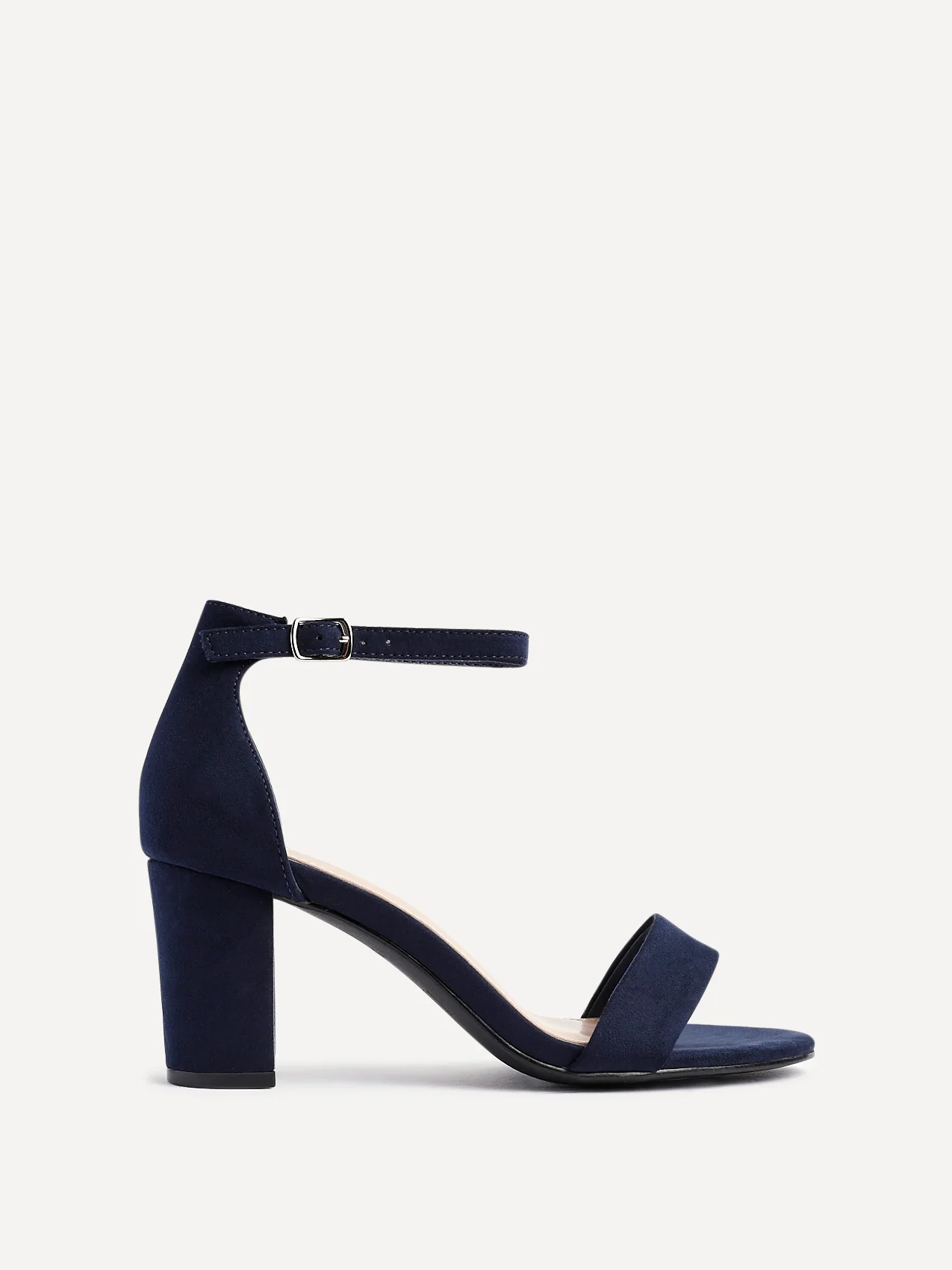 Legacy Wide Fit Navy Faux Suede Block Heels - Image 2