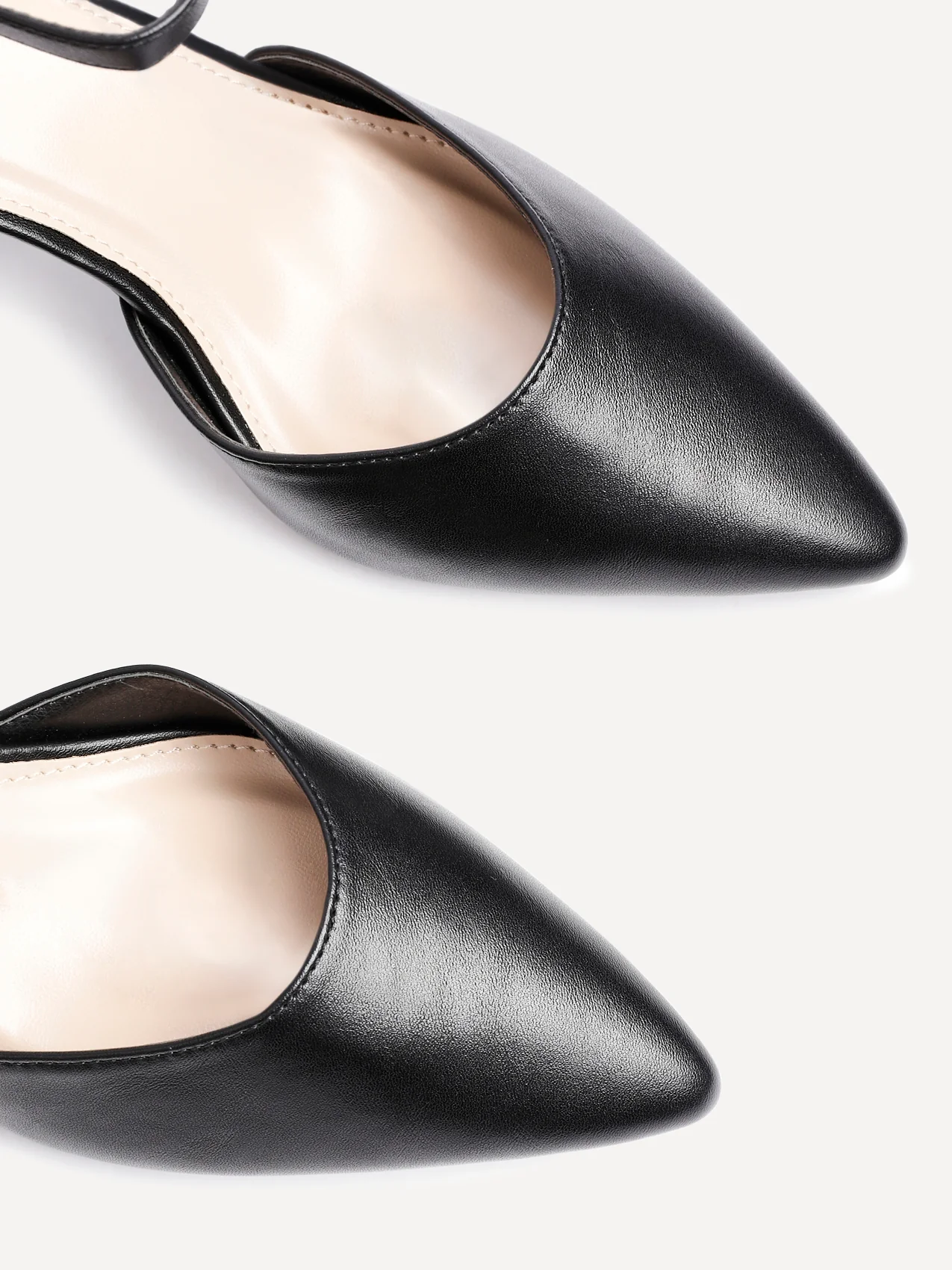 Leona Black Faux Leather Court Heels - Image 5