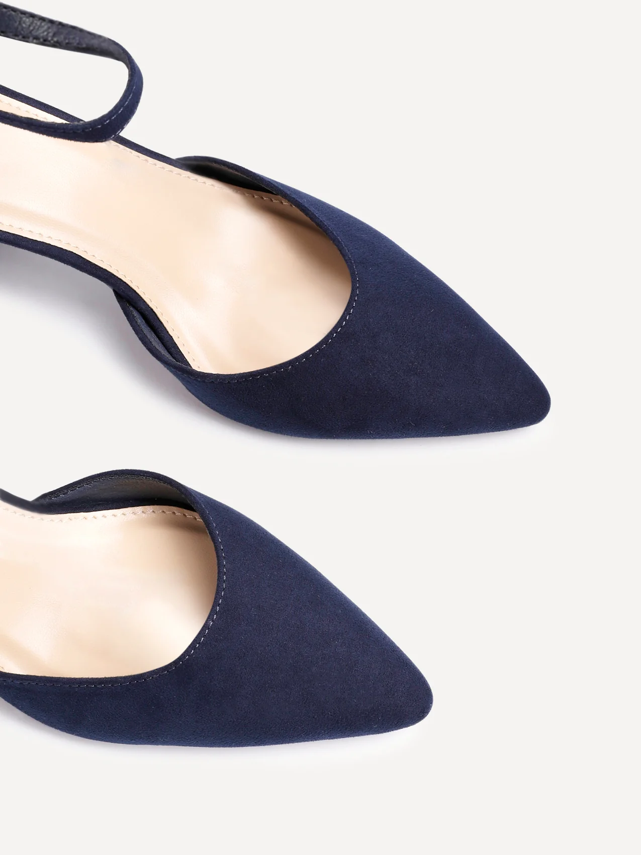 Leona Navy Faux Suede Court Heels - Image 5