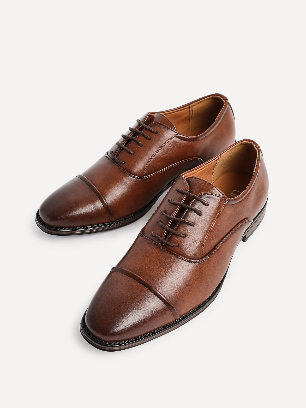Lorenzo Mens Brown Faux Leather Shoes - Image 5