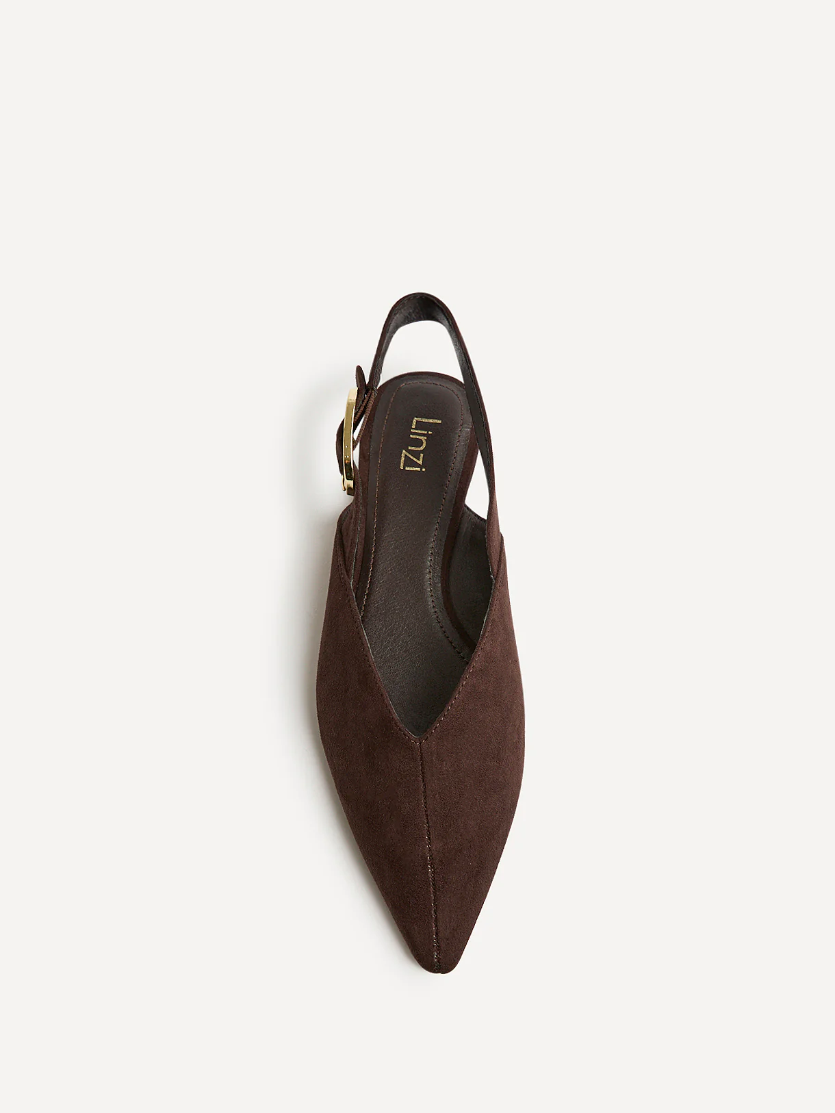 Lorna Brown Faux Suede Ballet Flats - Image 4