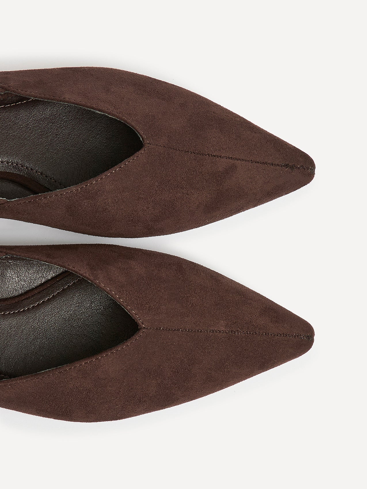 Lorna Brown Faux Suede Ballet Flats - Image 5