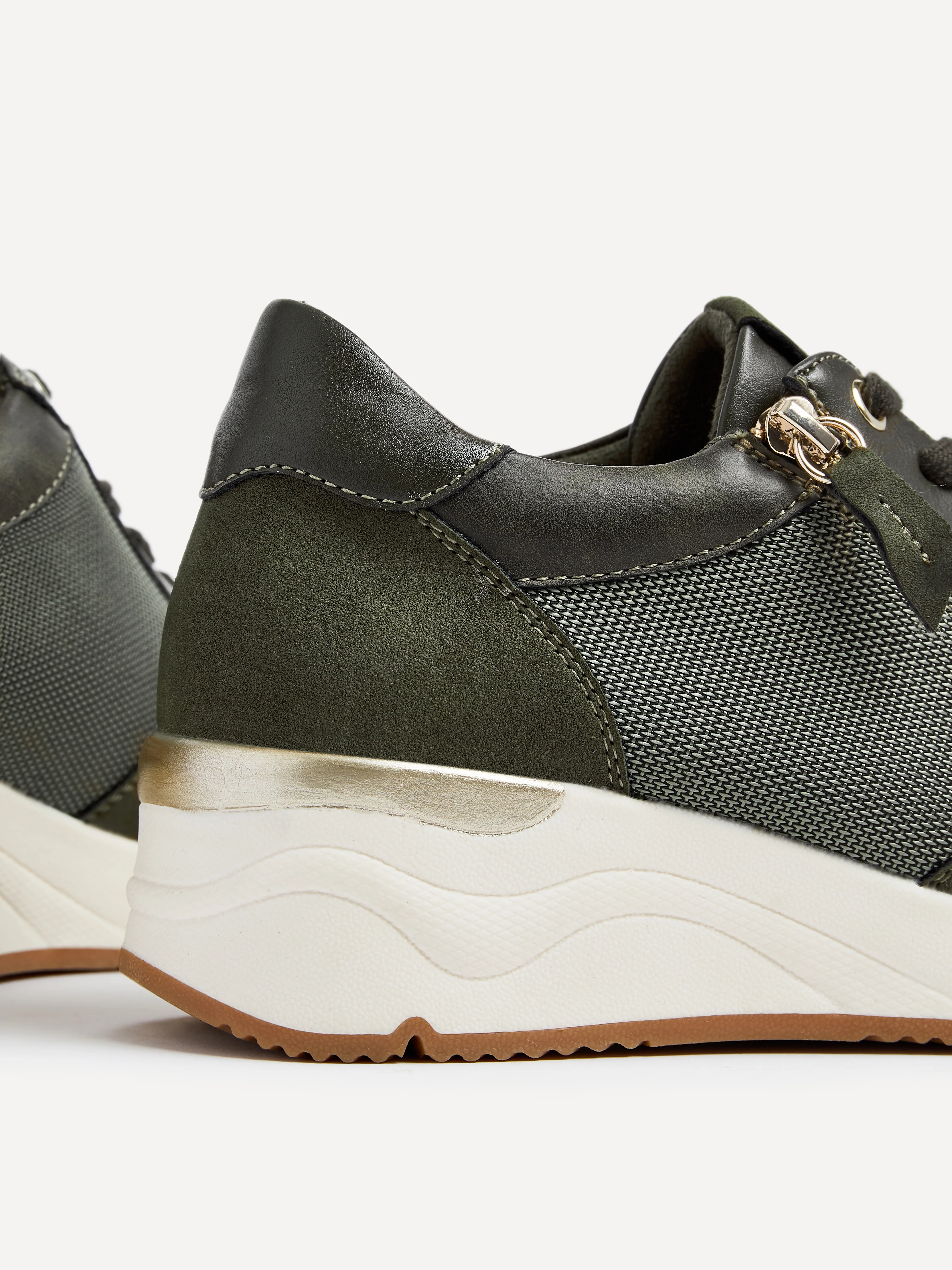 Luca Khaki Wedge Trainers - Image 5