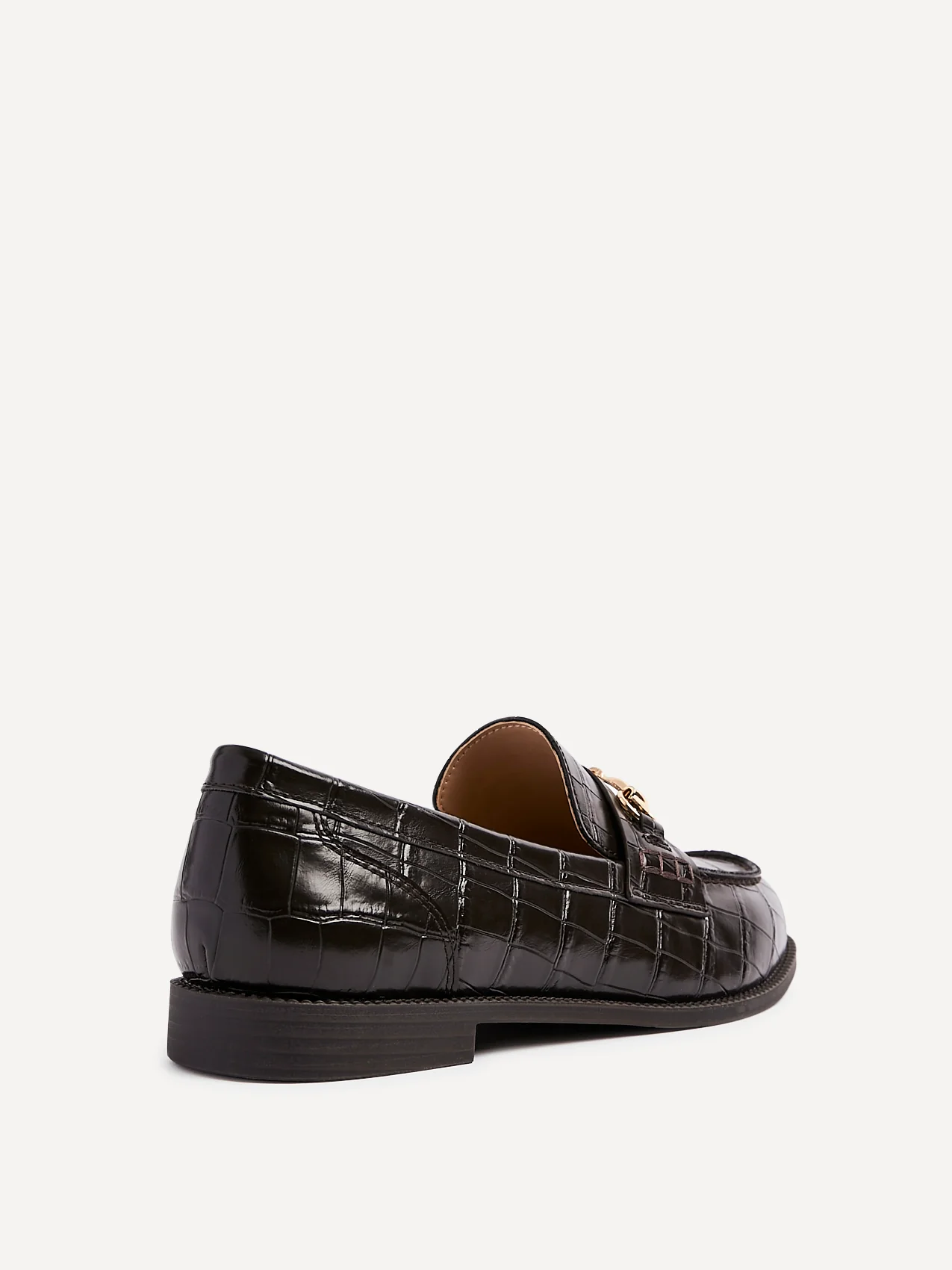 Maison Brown Faux Croc Patent Leather Loafers - Image 5