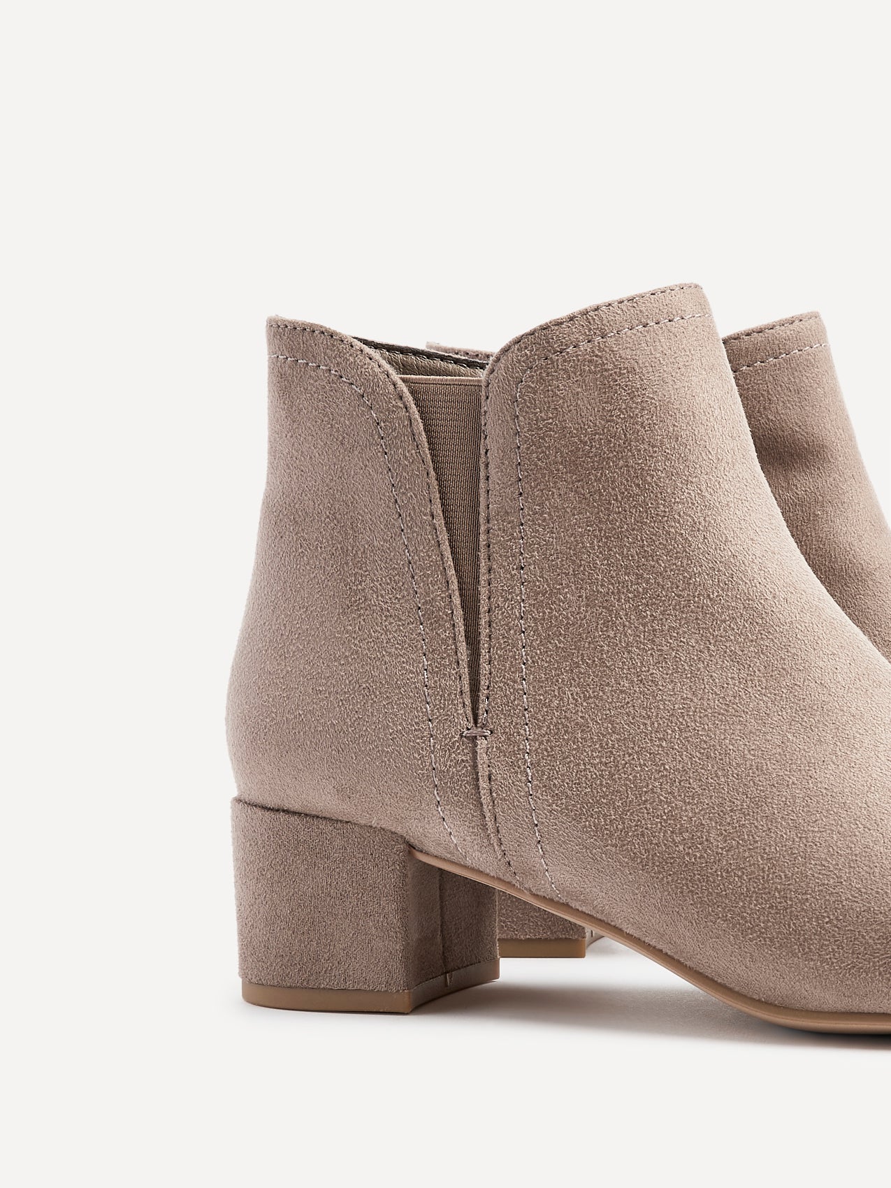 Manor Mocha Faux Suede Heeled Ankle Boots - Image 5