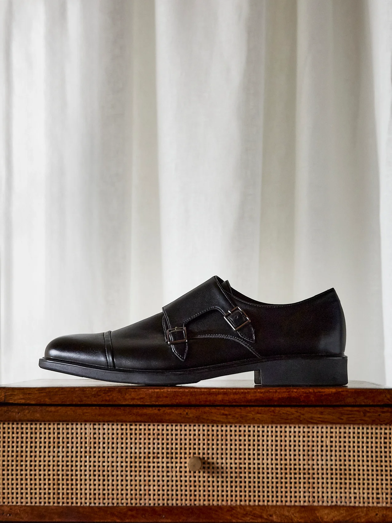Marcello Mens Black Faux Leather Shoes - Image 8