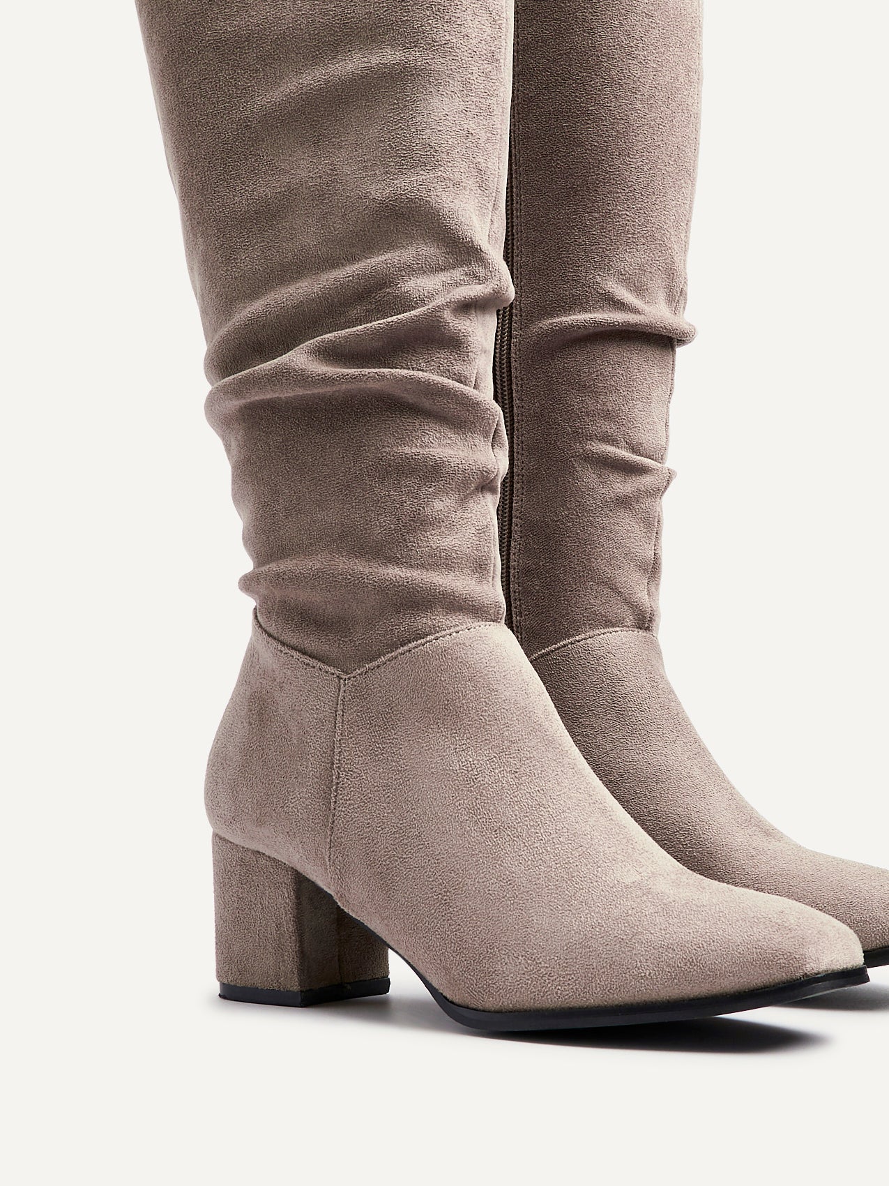 Margot Mocha Long Heeled Boots - Image 4