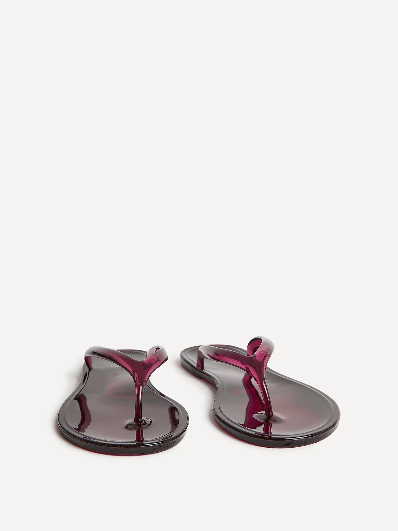 Marine Burgundy Jelly Flip Flops - Image 3