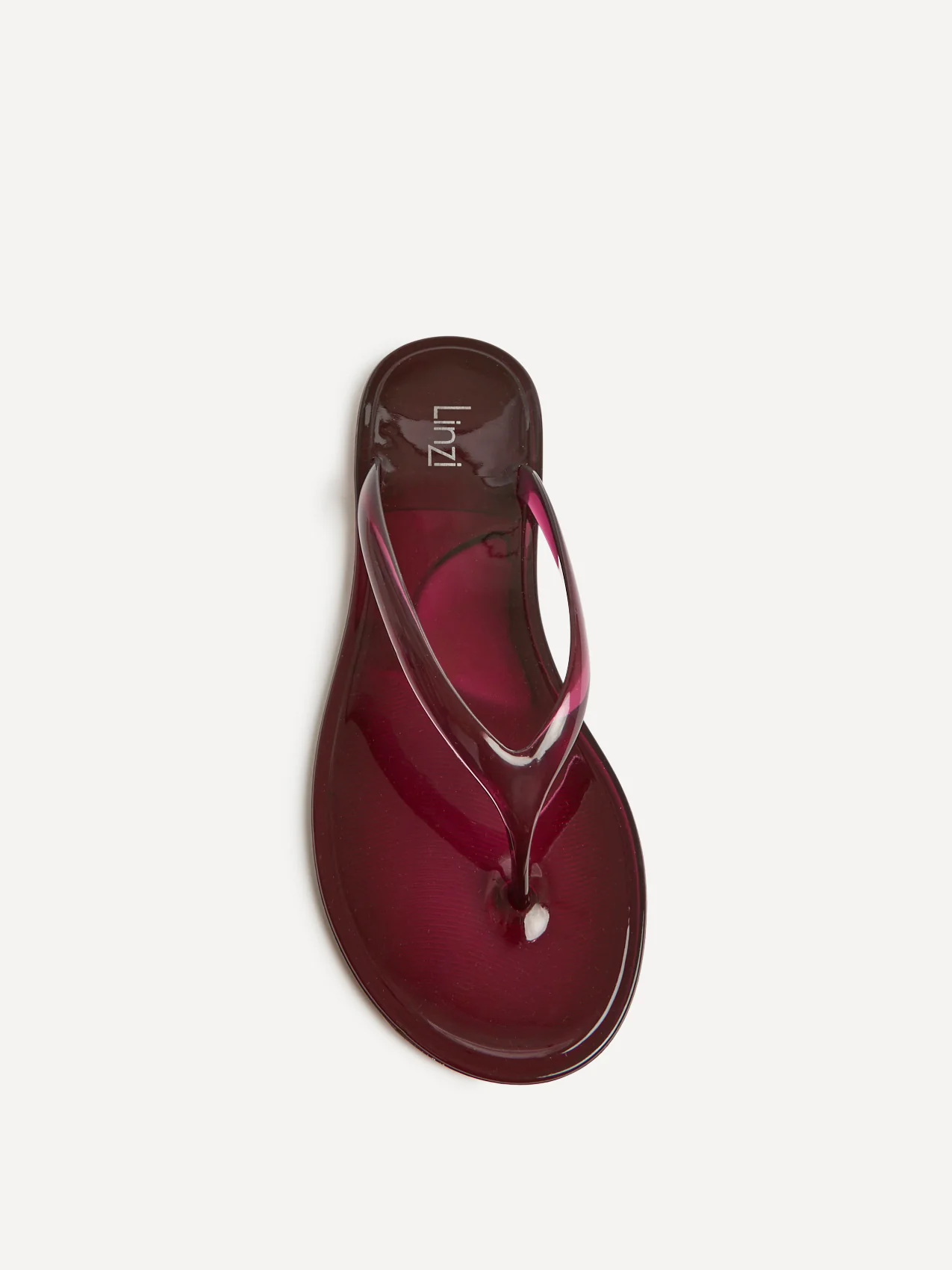 Marine Burgundy Jelly Flip Flops - Image 4