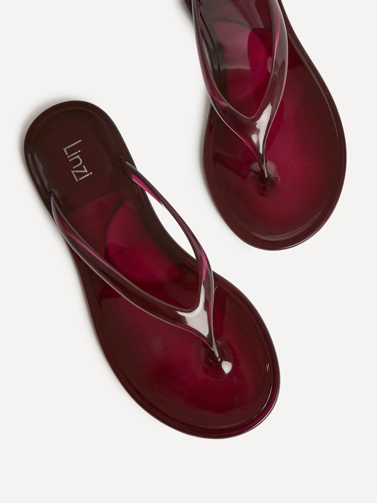 Marine Burgundy Jelly Flip Flops - Image 5