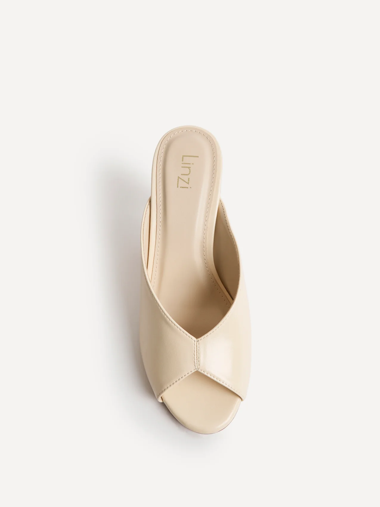 Marseille Ivory Peep Toe Mule Heels - Image 4