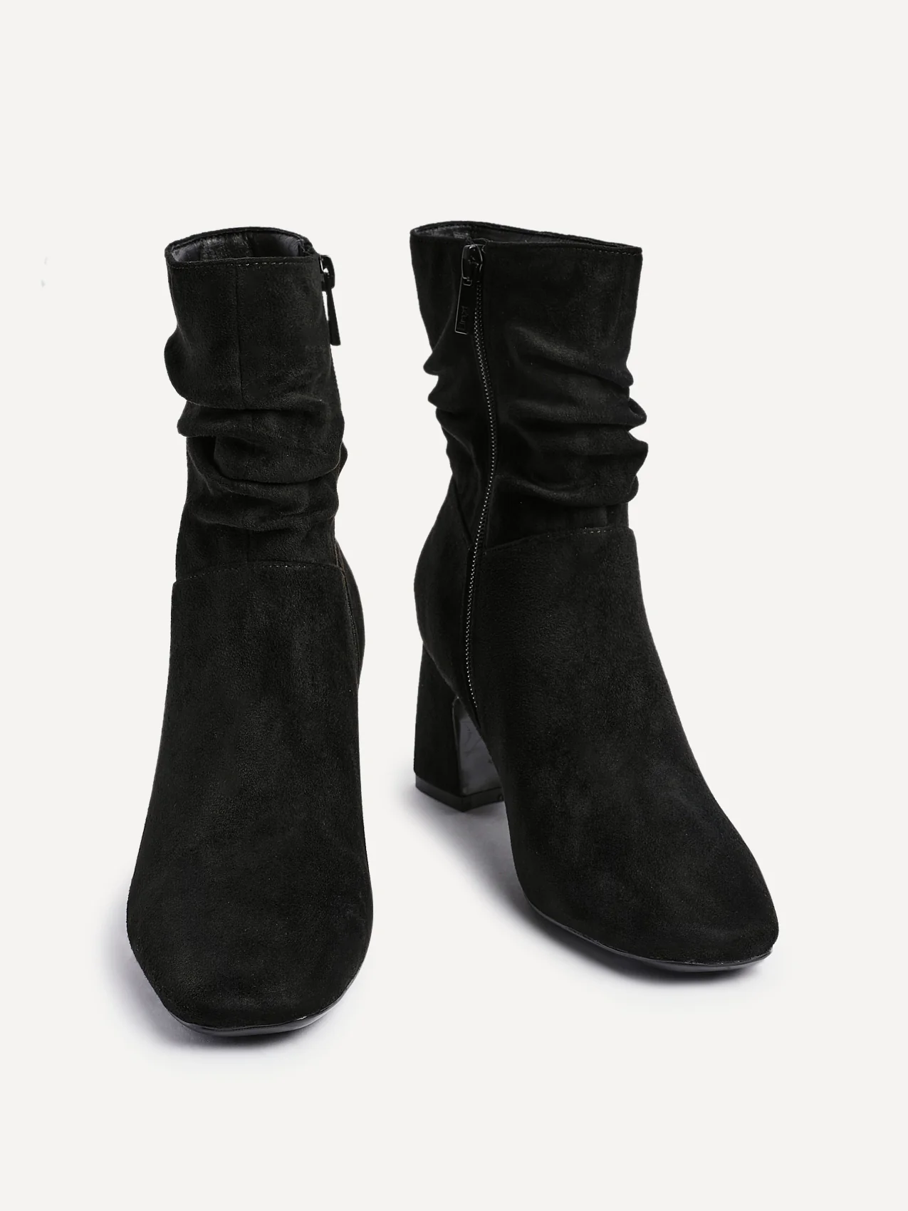 Maven Black Block Heeled Ankle Boots - Image 3