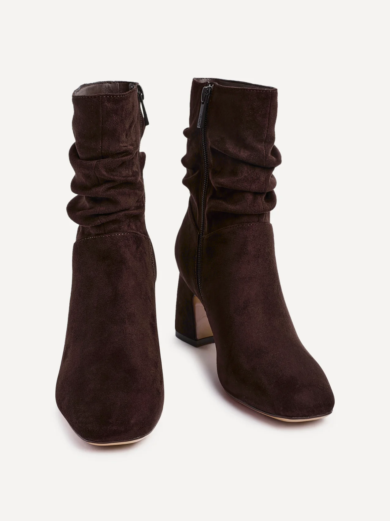 Maven Brown Block Heeled Ankle Boots - Image 3