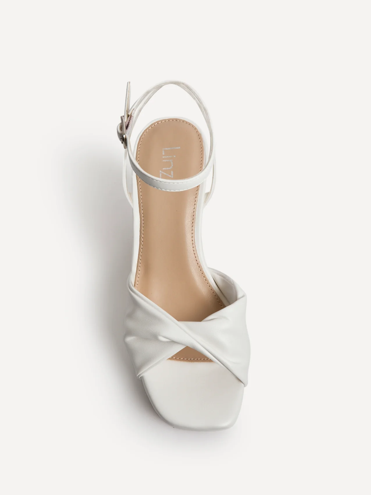 Mavie White Platform Heeled Sandals - Image 4