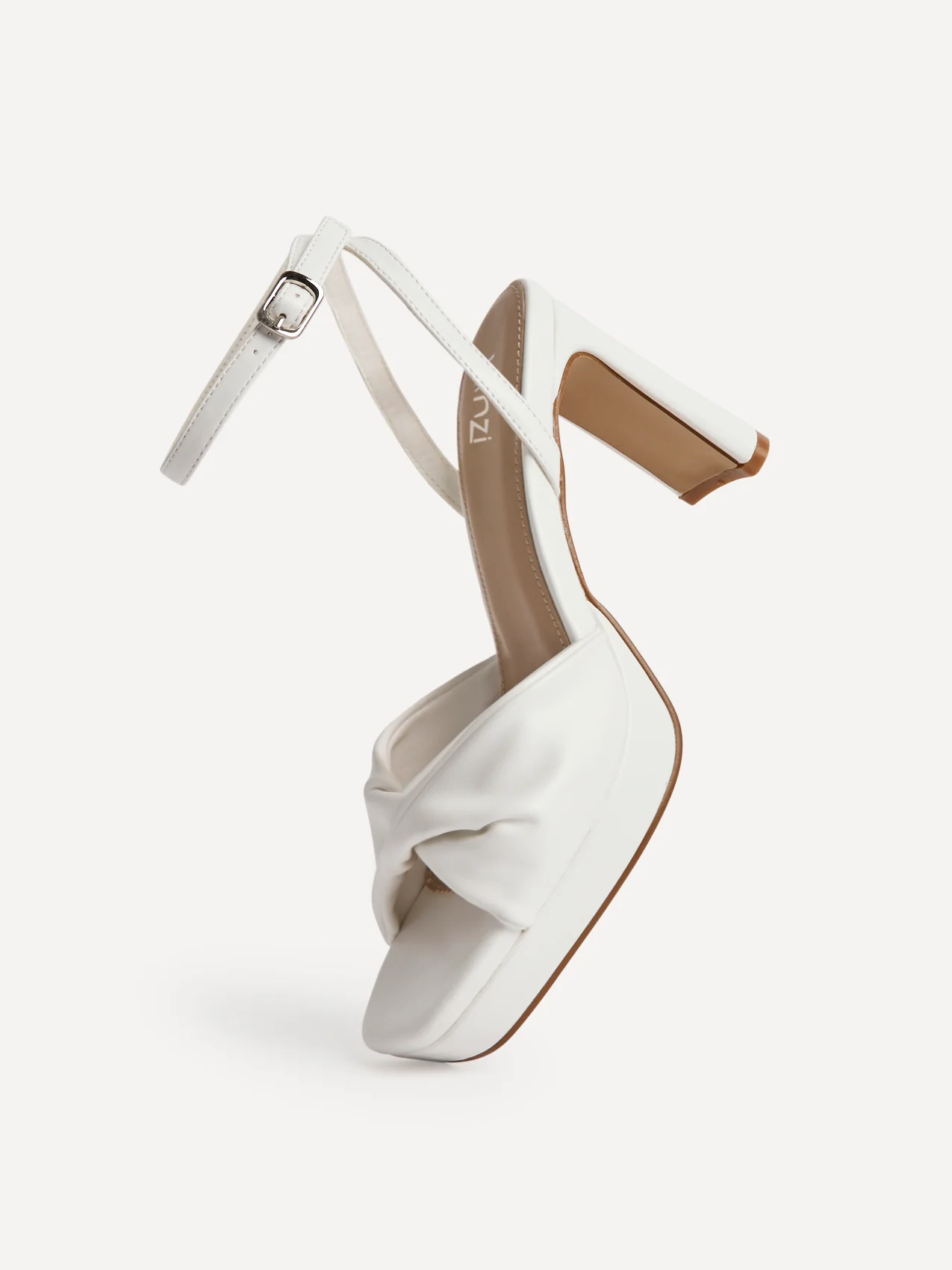 Mavie White Platform Heeled Sandals - Image 5