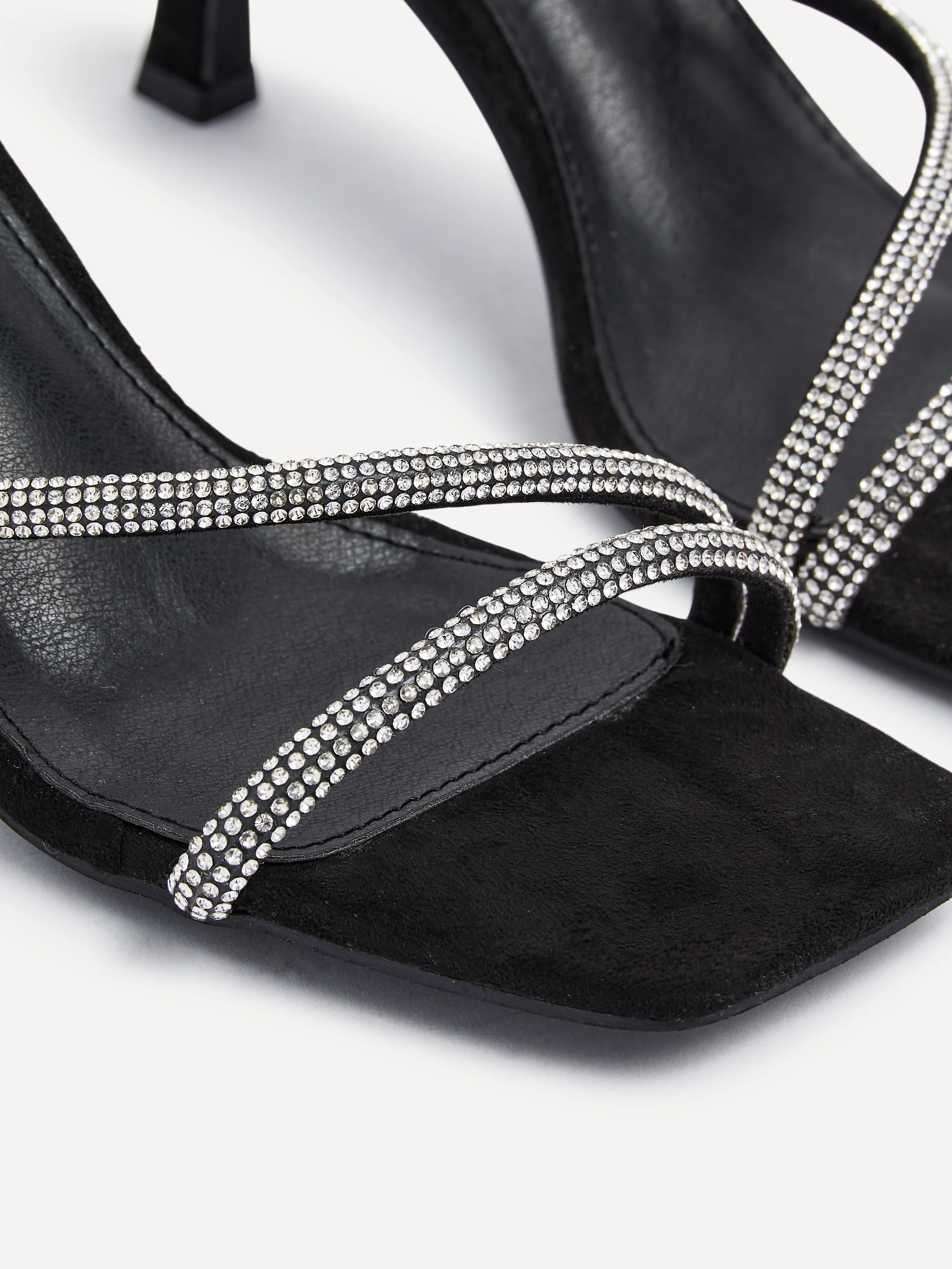 Mayfair Black Diamante Heeled Sandals - Image 5