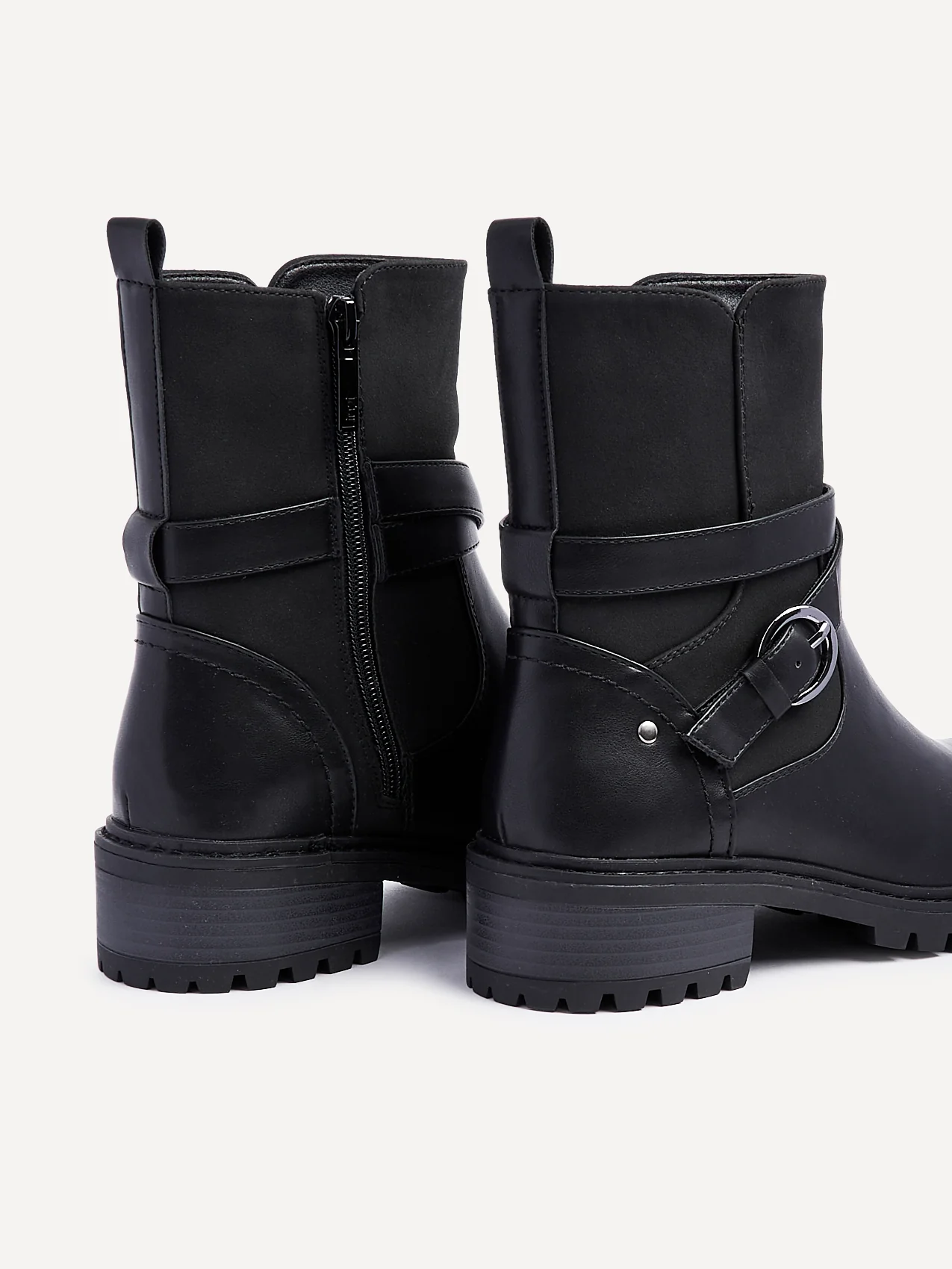 Metro Black Chunky Ankle Boots - Image 5