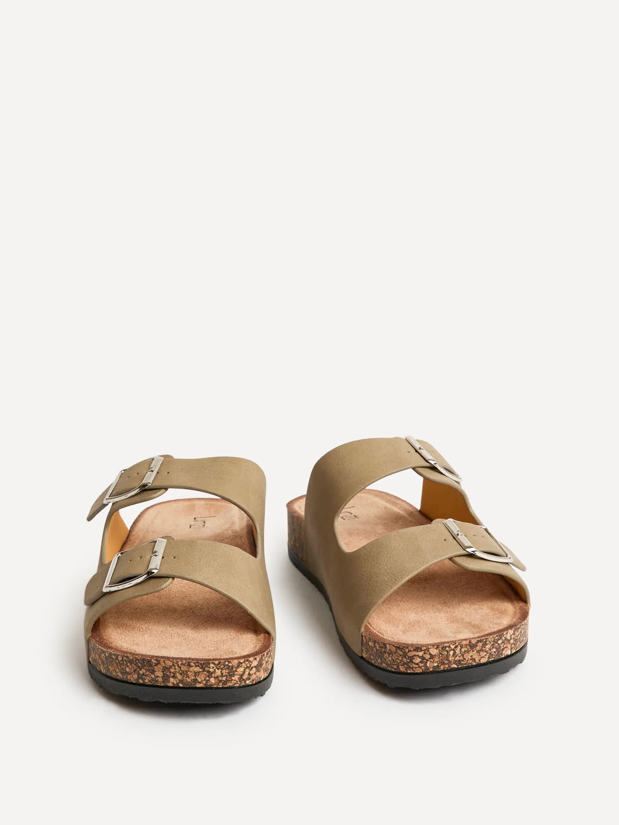 Mission Taupe Soft Footbed Double Buckle Sandals - Image 3