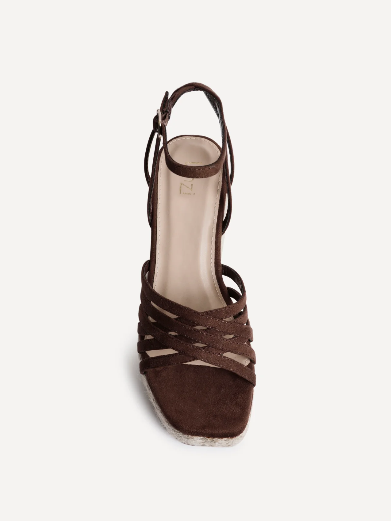 Moment Brown Faux Suede Wedge Sandals - Image 4