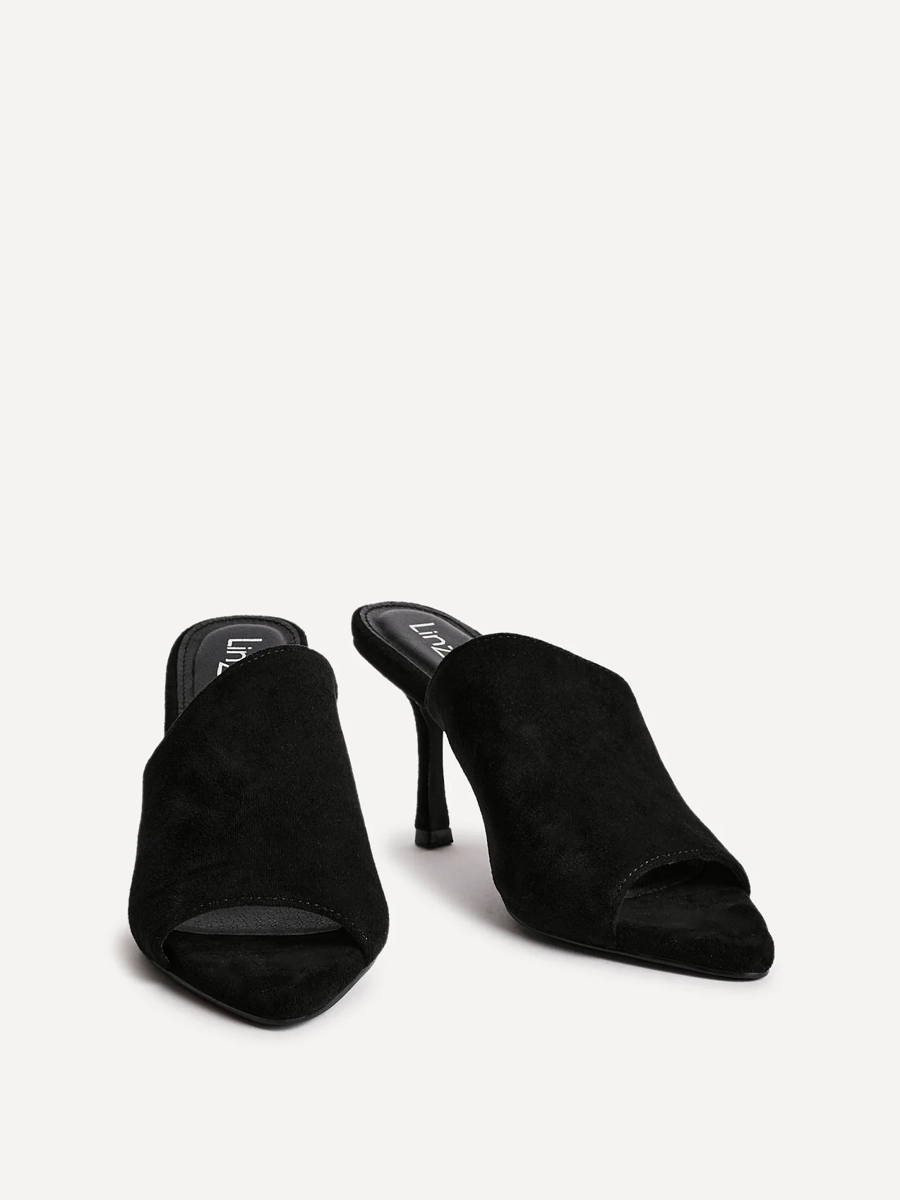 Monarch Black Peep Toe Mule Heels - Image 3
