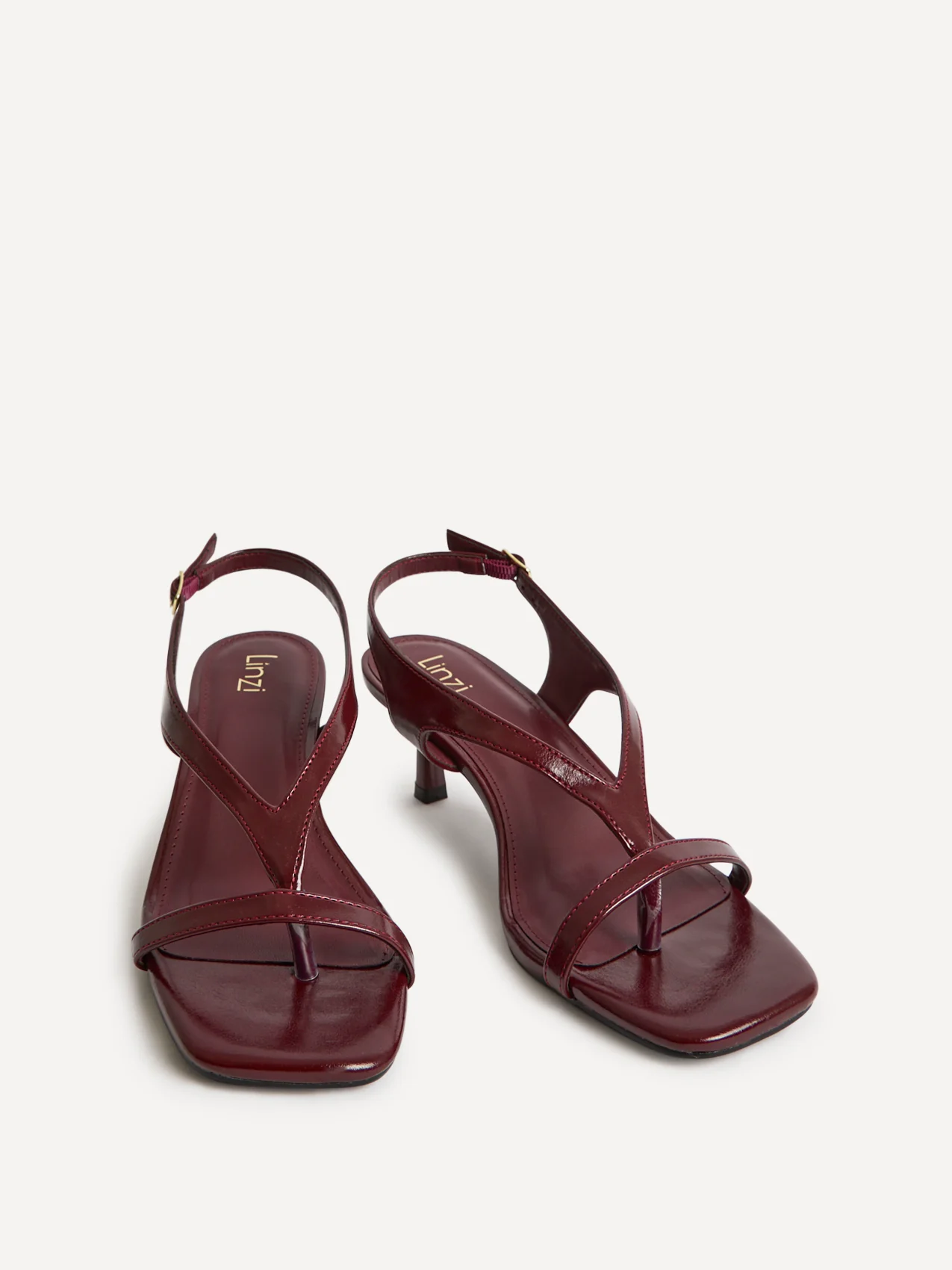Myth Burgundy Heeled Sandals - Image 3