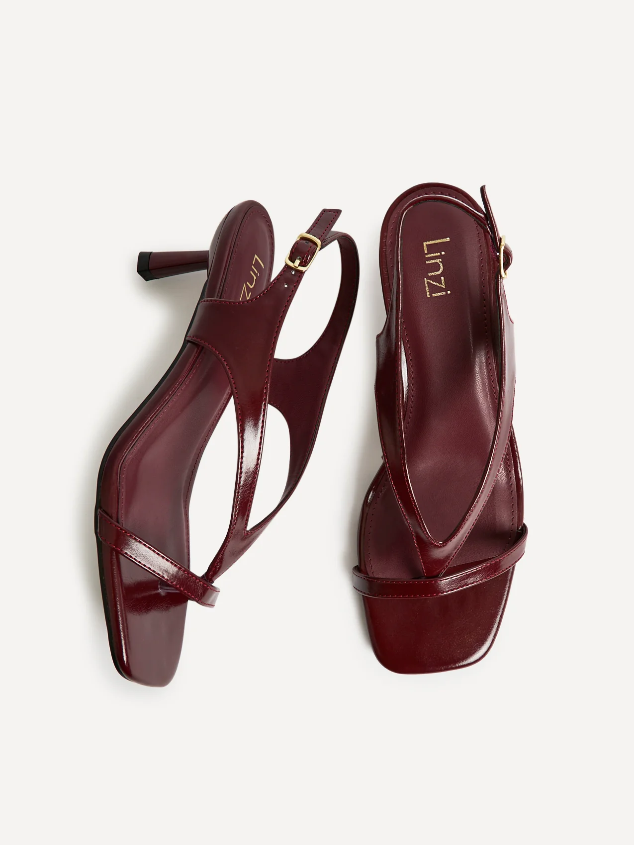 Myth Burgundy Heeled Sandals - Image 5
