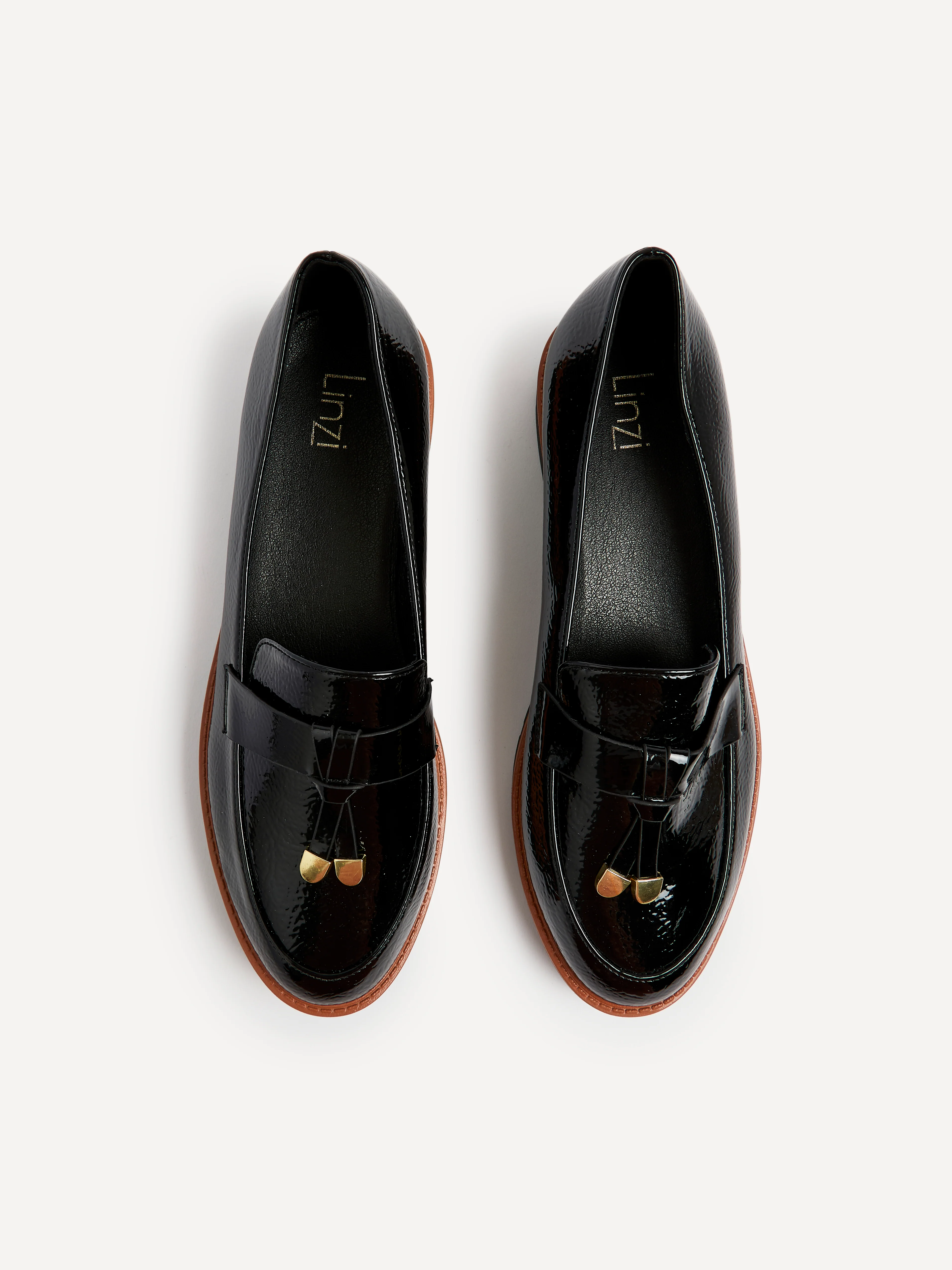 Nancy Black Patent Faux Leather Loafers - Image 4