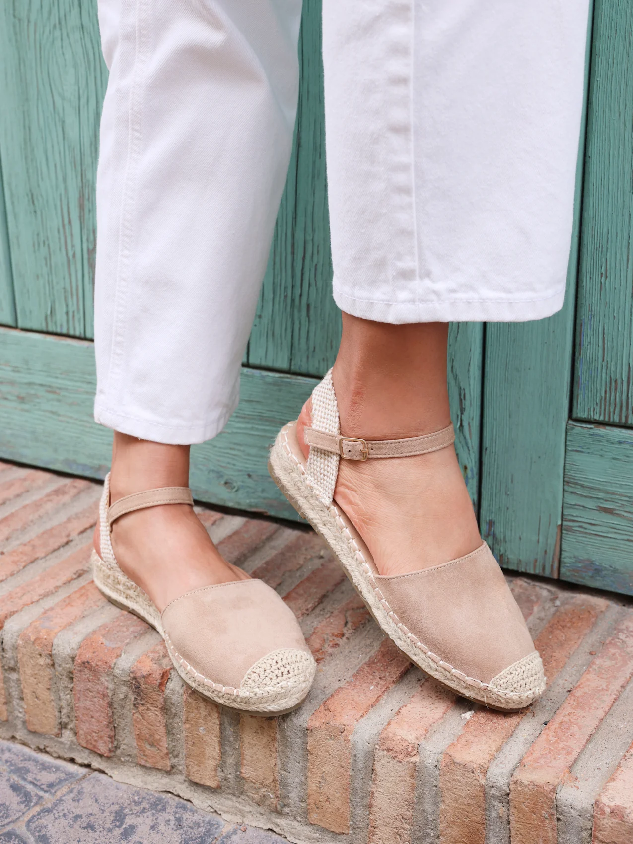 Neroli Taupe Closed Toe Espadrille Sandals - Image 6