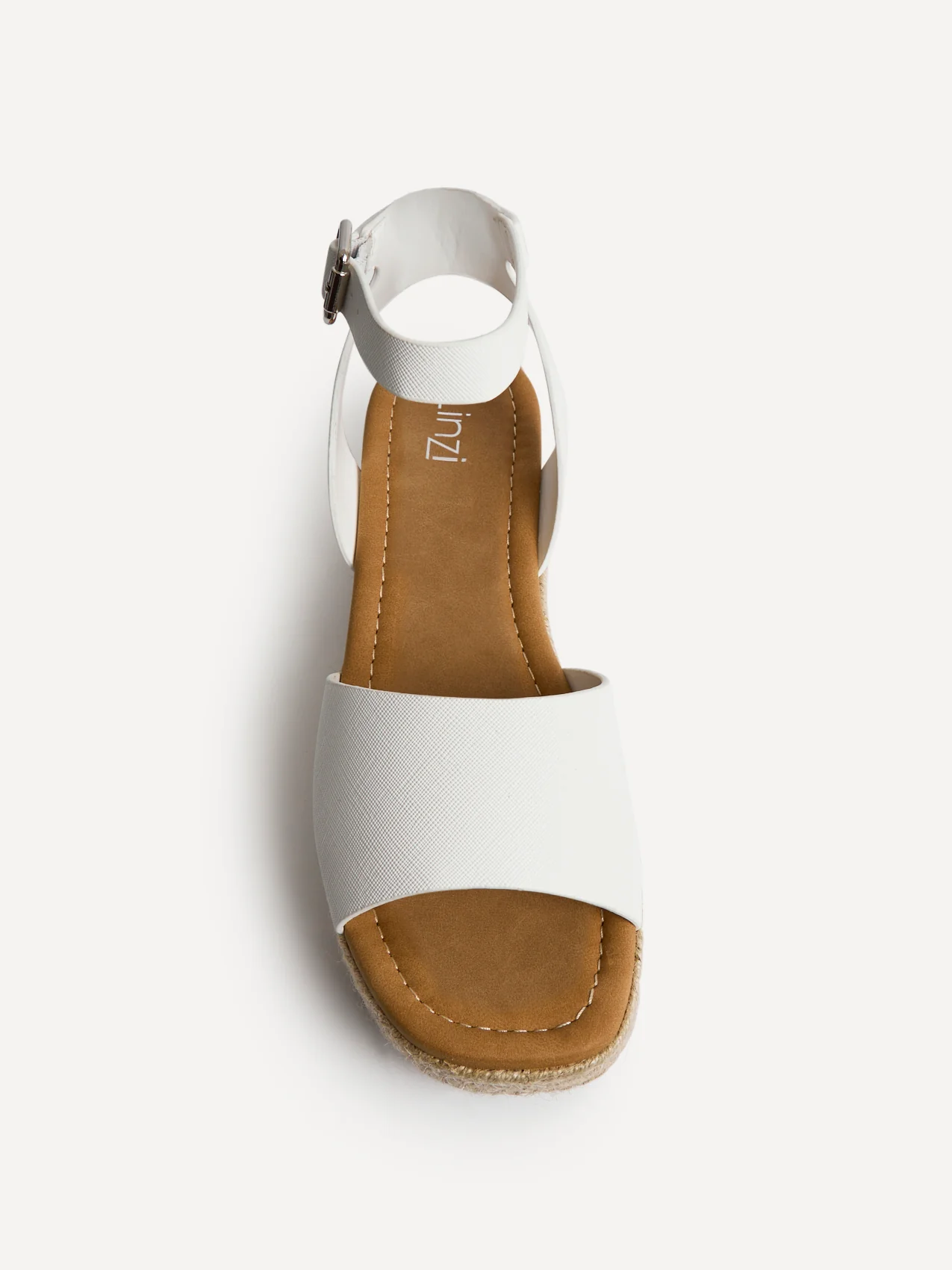Nirvana White Nubuck Flatform Sandals - Image 4