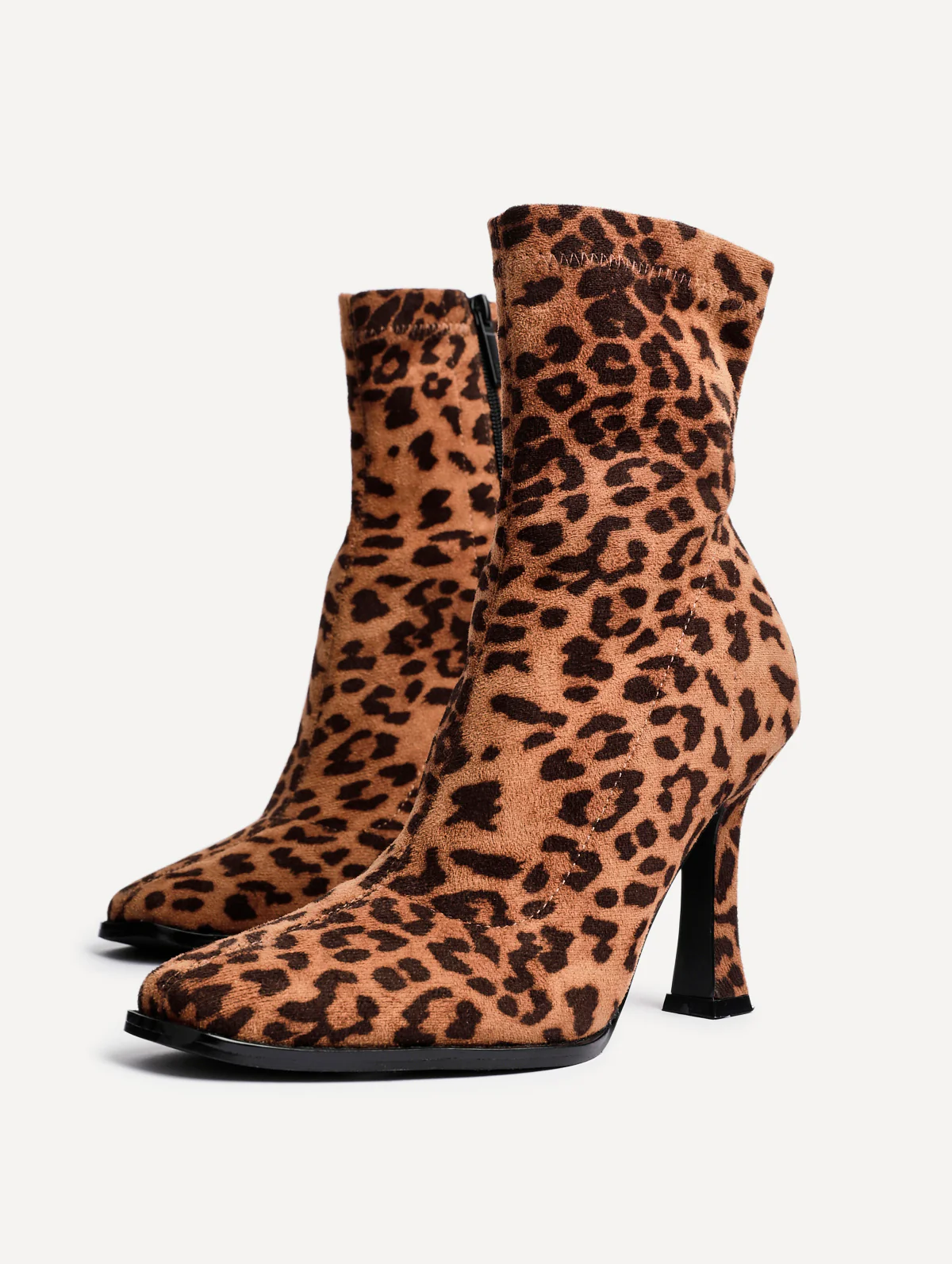 Noelle Leopard Heeled Sock Boots - Image 5