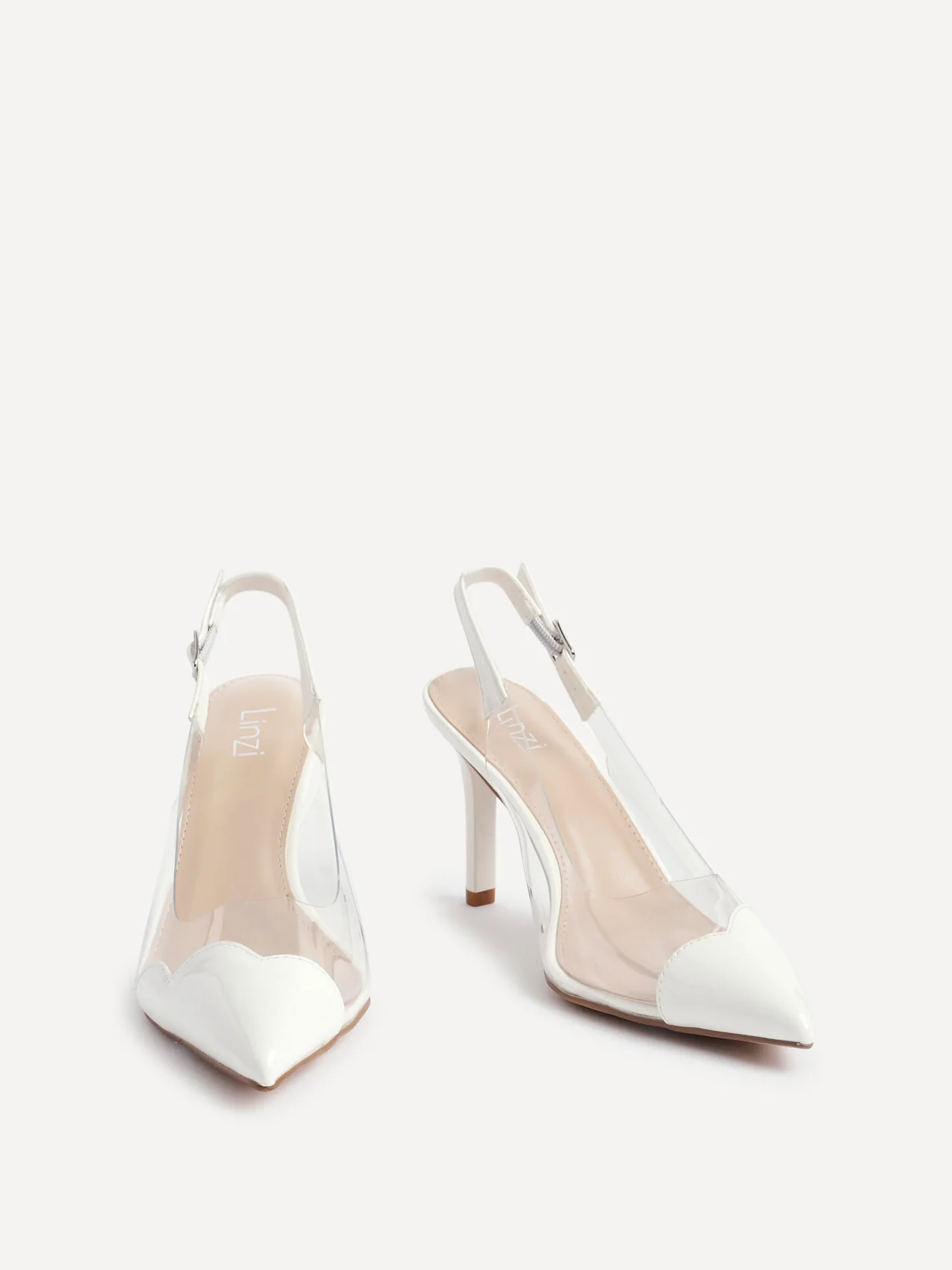 Nolita White Perspex Court Heels - Image 2