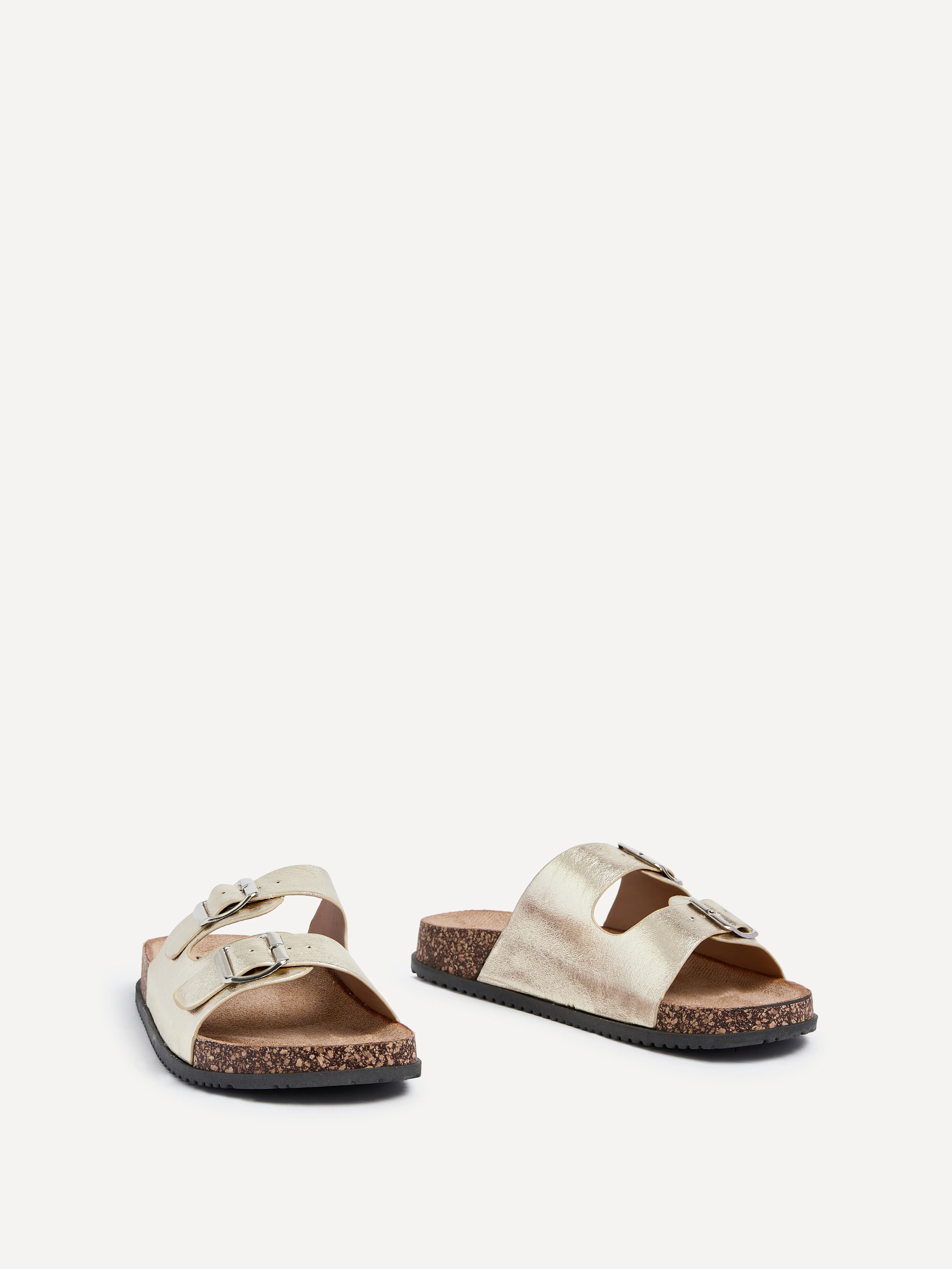 Northcote Gold Double Buckle Sandals - Image 3